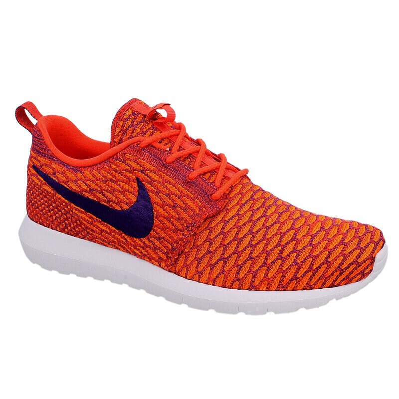 Buty sneakersy męskie NIKE FLYKNIT ROSHE RUN 677243600 POMARAŃCZOWY