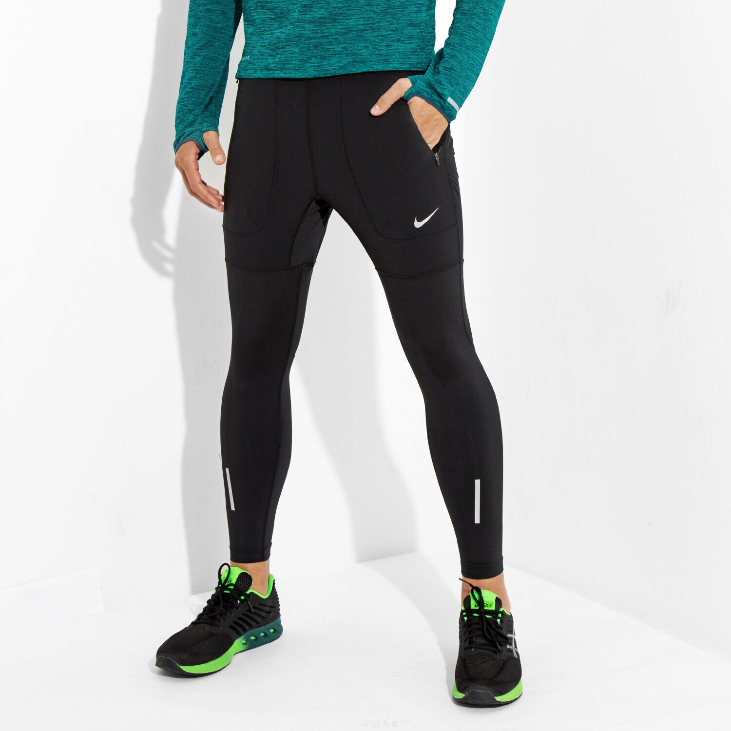 Spodnie sportowe męskie NIKE LEGGINGS UTILITY TIGHT 717776010 CZARNY