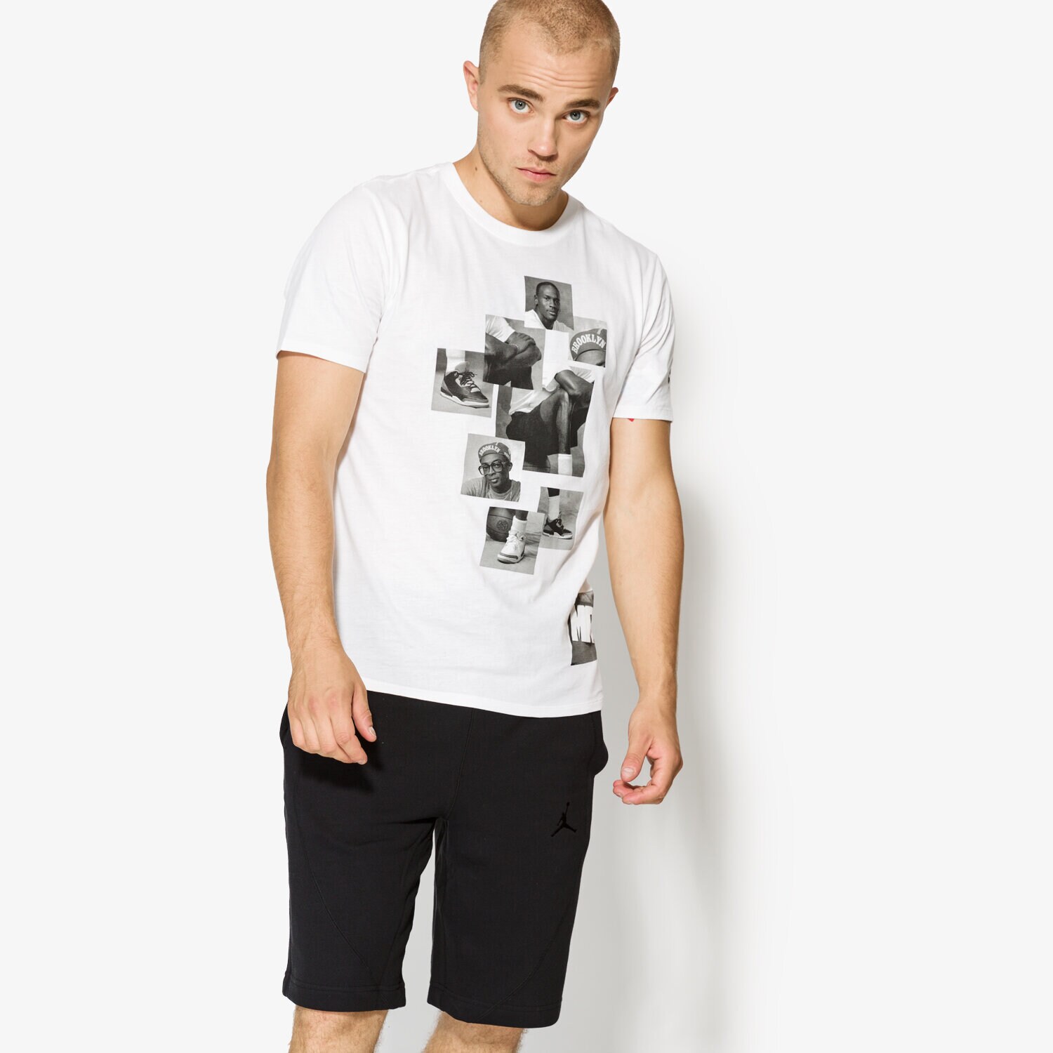 Koszulka, t-shirt sportowy męski NIKE T-SHIRT SS AJ 3 MIKE & MARS TEE 835334100 BIAŁY