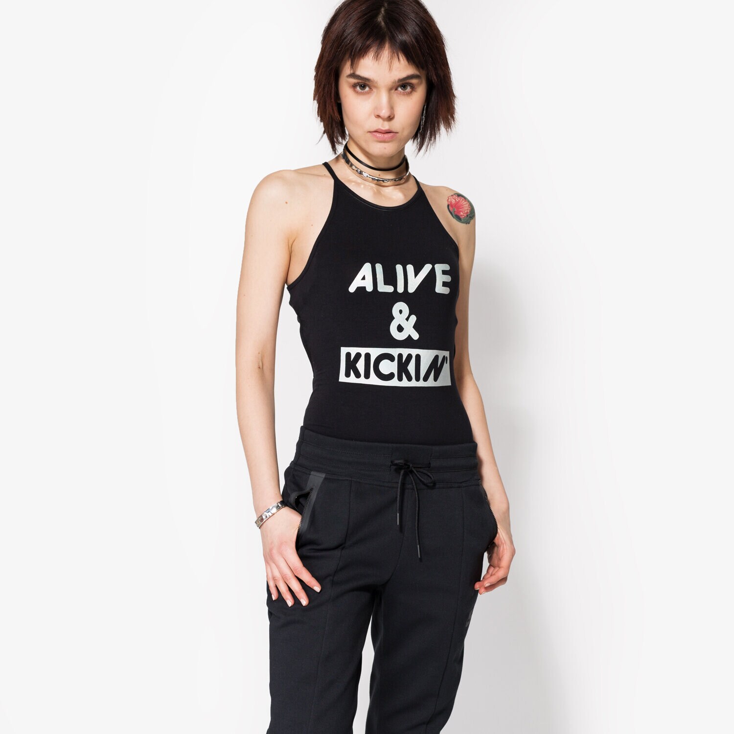 Koszulka, t-shirt damski CONFRONT TOP HIT CF17TOP06001 CZARNY