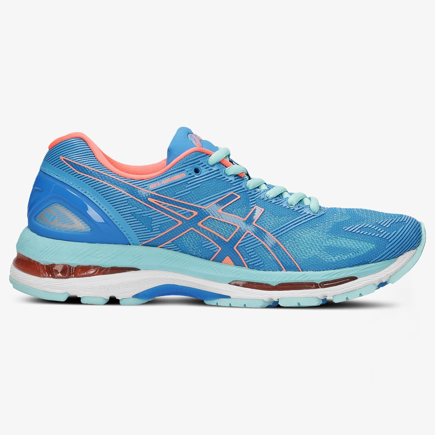 Buty sneakersy damskie ASICS GEL-NIMBUS 19 T750N4306 NIEBIESKI