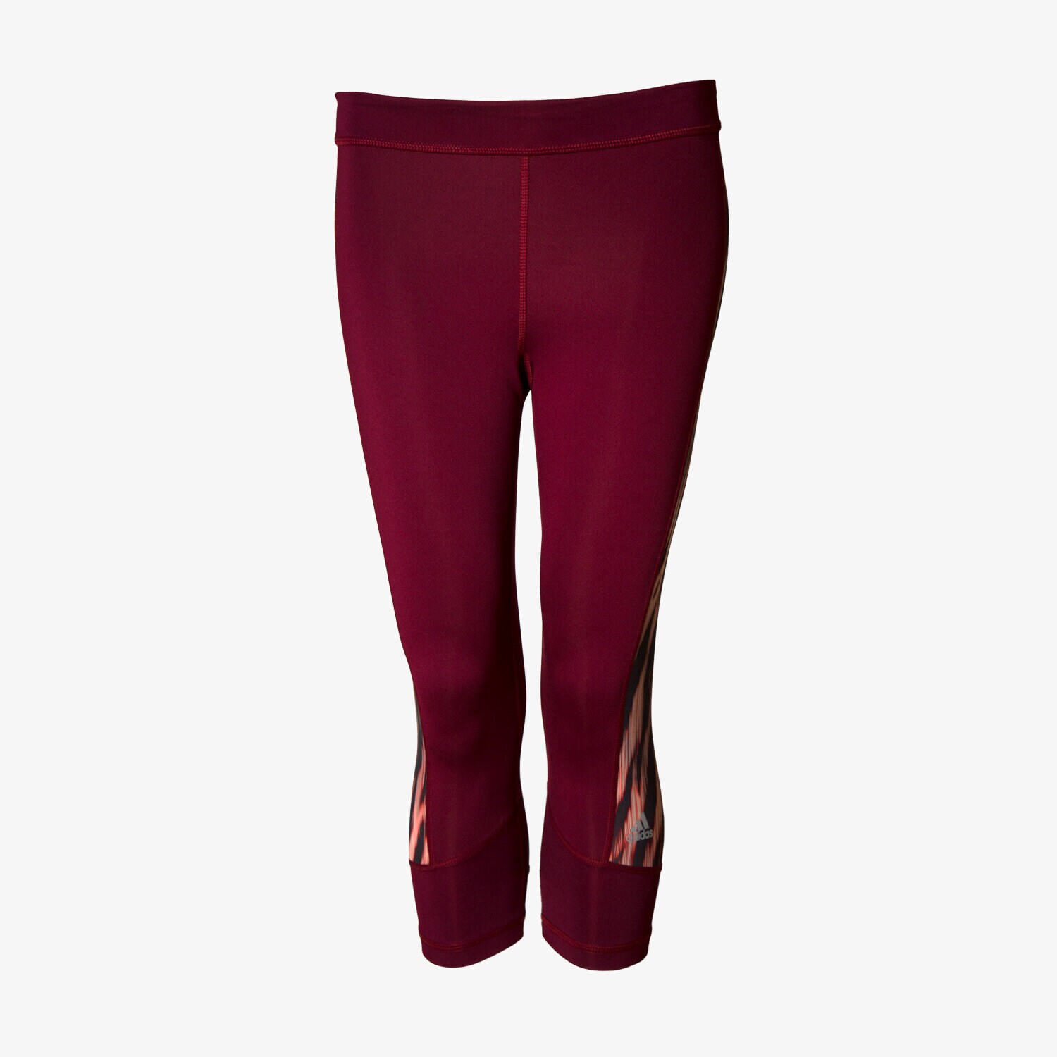 Spodnie sportowe damskie ADIDAS LEGGINGS TF CAPRI PR1 BK2952 BORDOWY