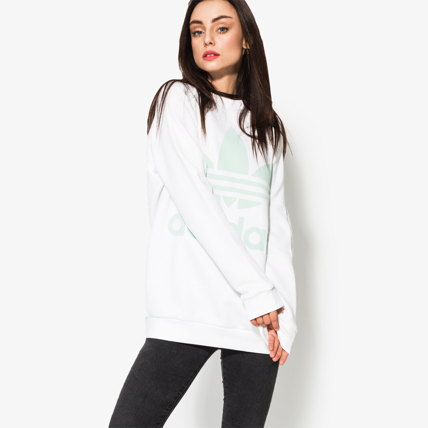 Bluza damska ADIDAS OVERSIZED SWEATSHIRT CY4757 NIEBIESKI