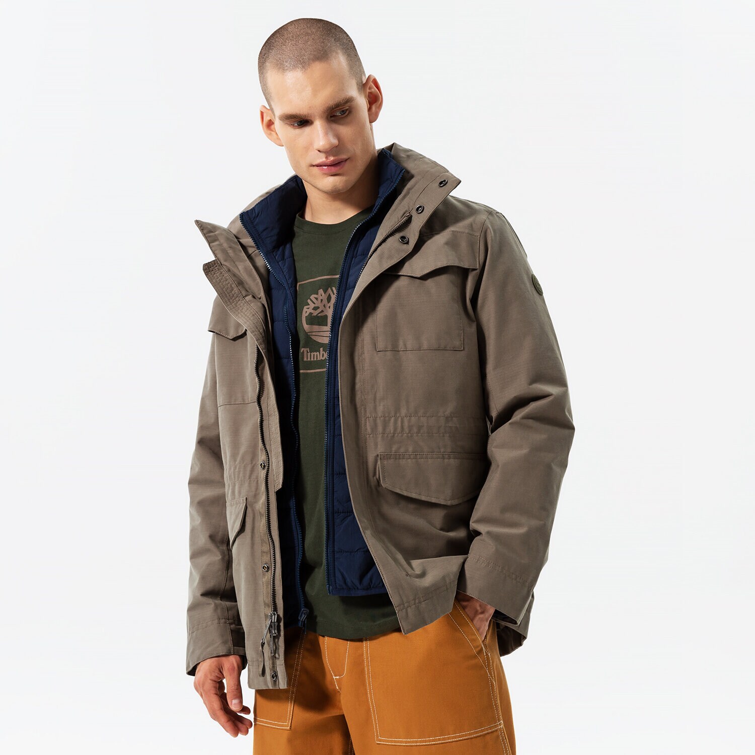 Kurtka zimowa męska TIMBERLAND KURTKA DV SNOWDON PEAK 3IN1 M65 CLS a1mxv037 BEŻOWY