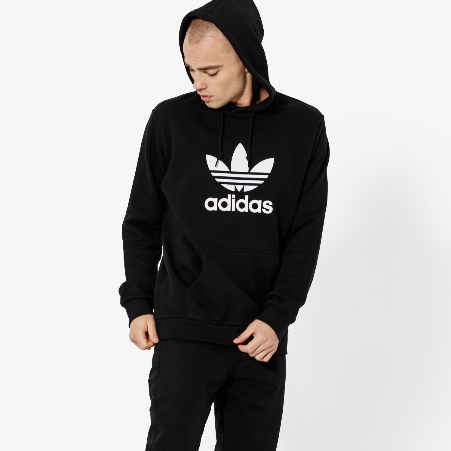 Bluza męska ADIDAS BLUZA Z KAPTUREM TREFOIL HOODIE ADICOLOR ADICOLOR DT7964 CZARNY