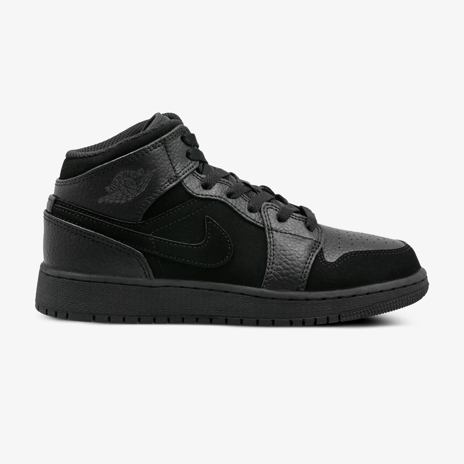 Buty sneakersy dla dzieci AIR JORDAN 1 MID (GS) 554725-064 CZARNY