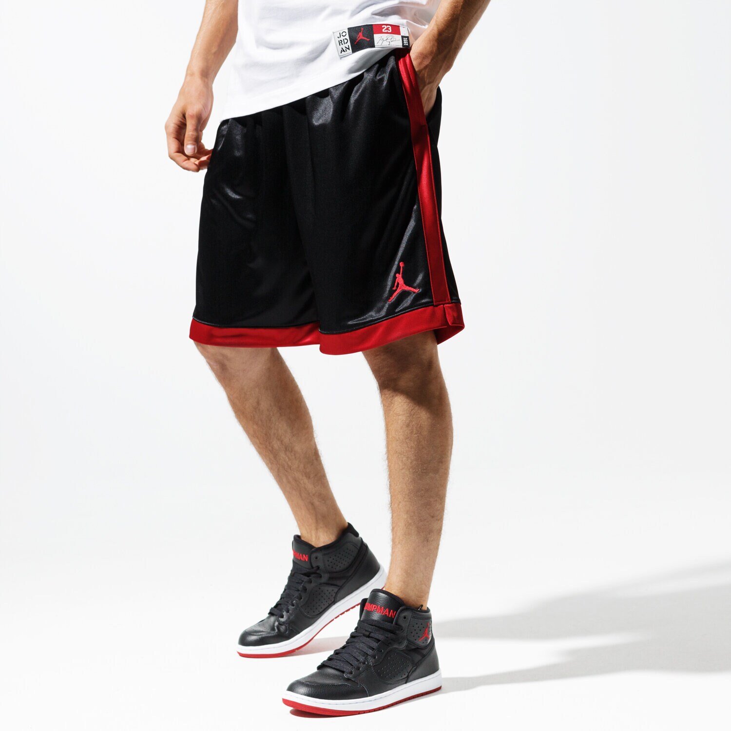 Krótkie spodenki, szorty męskie JORDAN SZORTY M J JUMPMAN SHIMMER SHORT AJ1122-010 CZARNY