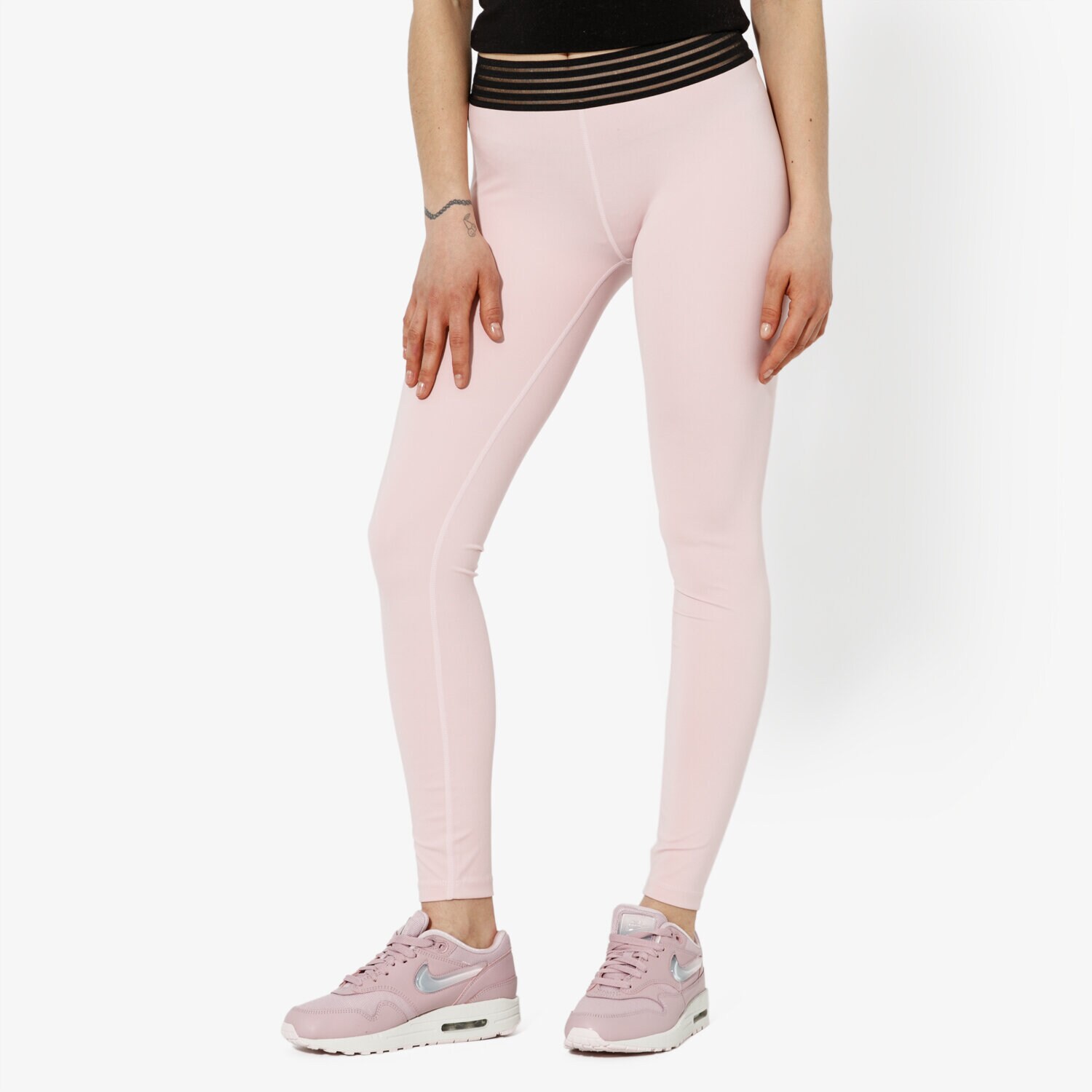Spodnie sportowe damskie CONFRONT LEGGINGS CARVING CF19SPD05002 RÓŻOWY