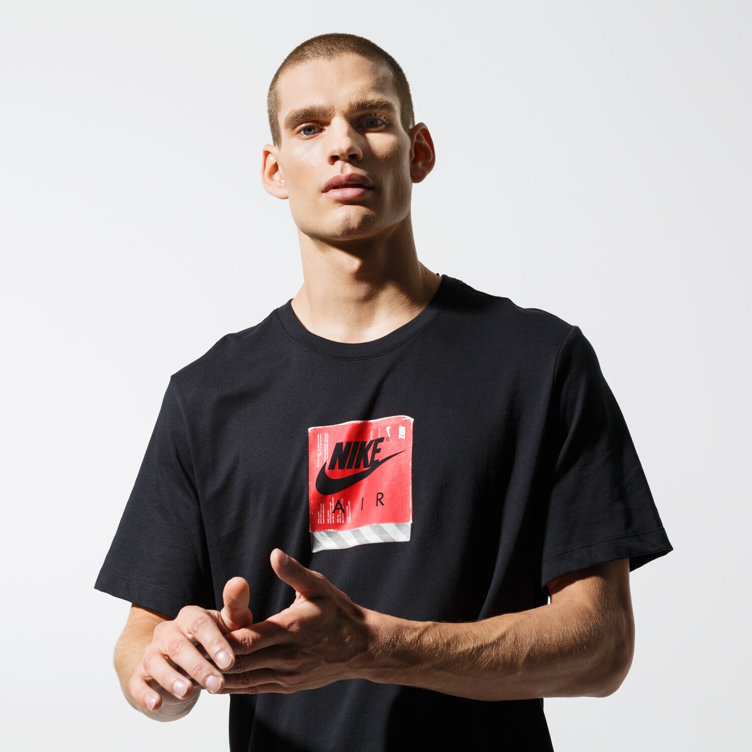 Koszulka, t-shirt sportowy męski NIKE T-SHIRT M NSW TEE FTWR PACK 4 BQ0072-010 CZARNY