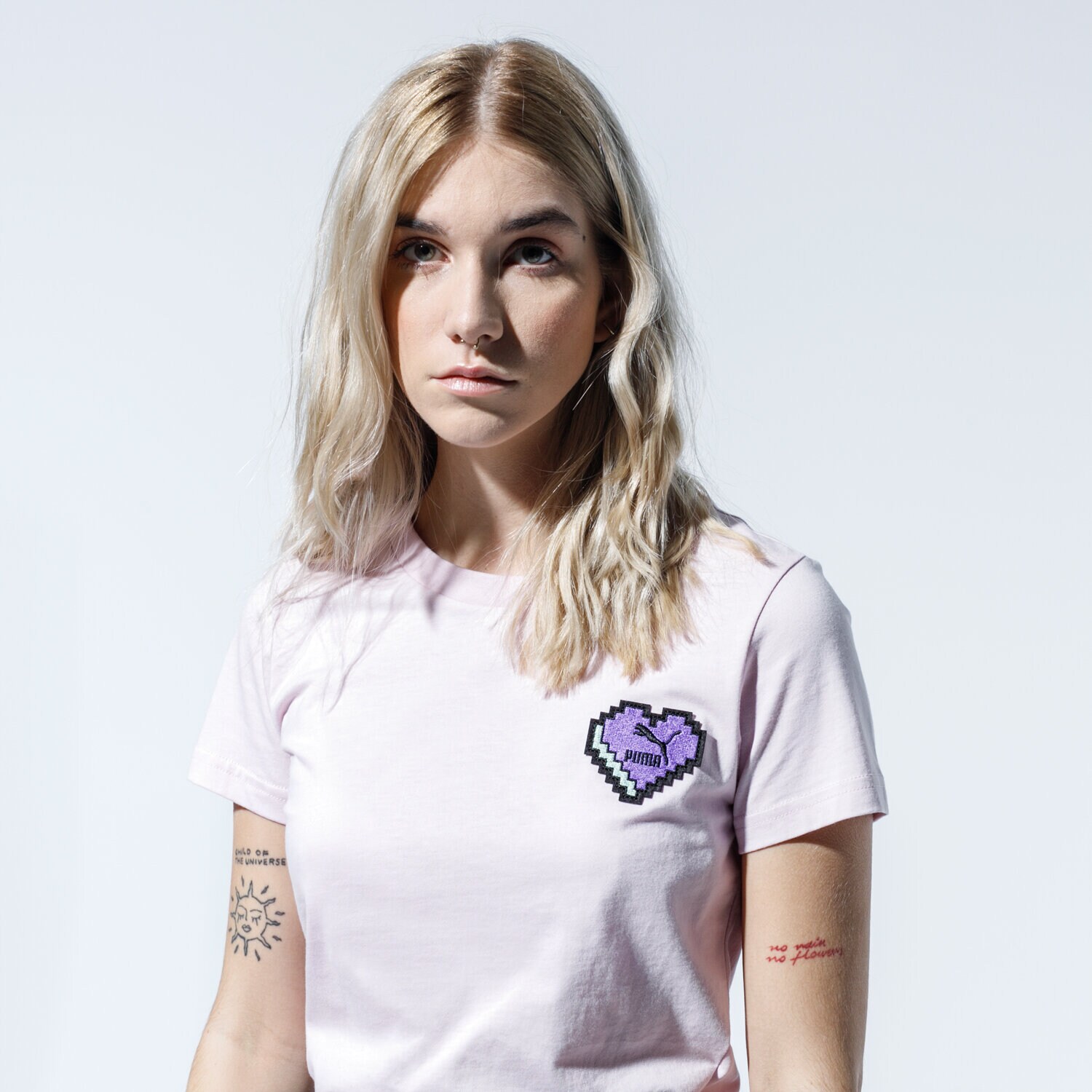 Koszulka, t-shirt damski PUMA T-SHIRT DIGITAL LOVE TEE 59706895 RÓŻOWY
