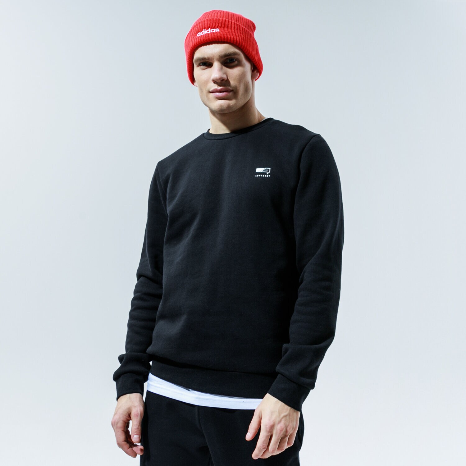 Bluza męska CONFRONT BLUZA ESSENTAL CREW CF320BLM39001 CZARNY