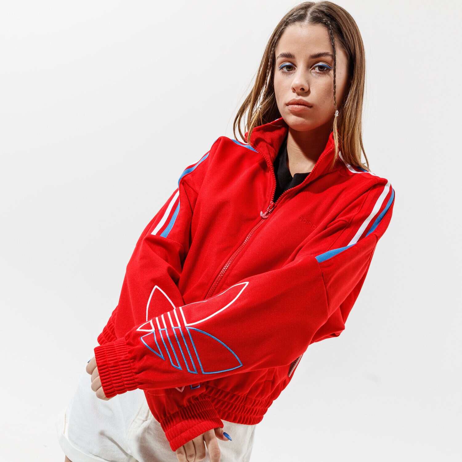 Bluza damska ADIDAS BLUZA TRACKTOP PB GN6982 CZERWONY