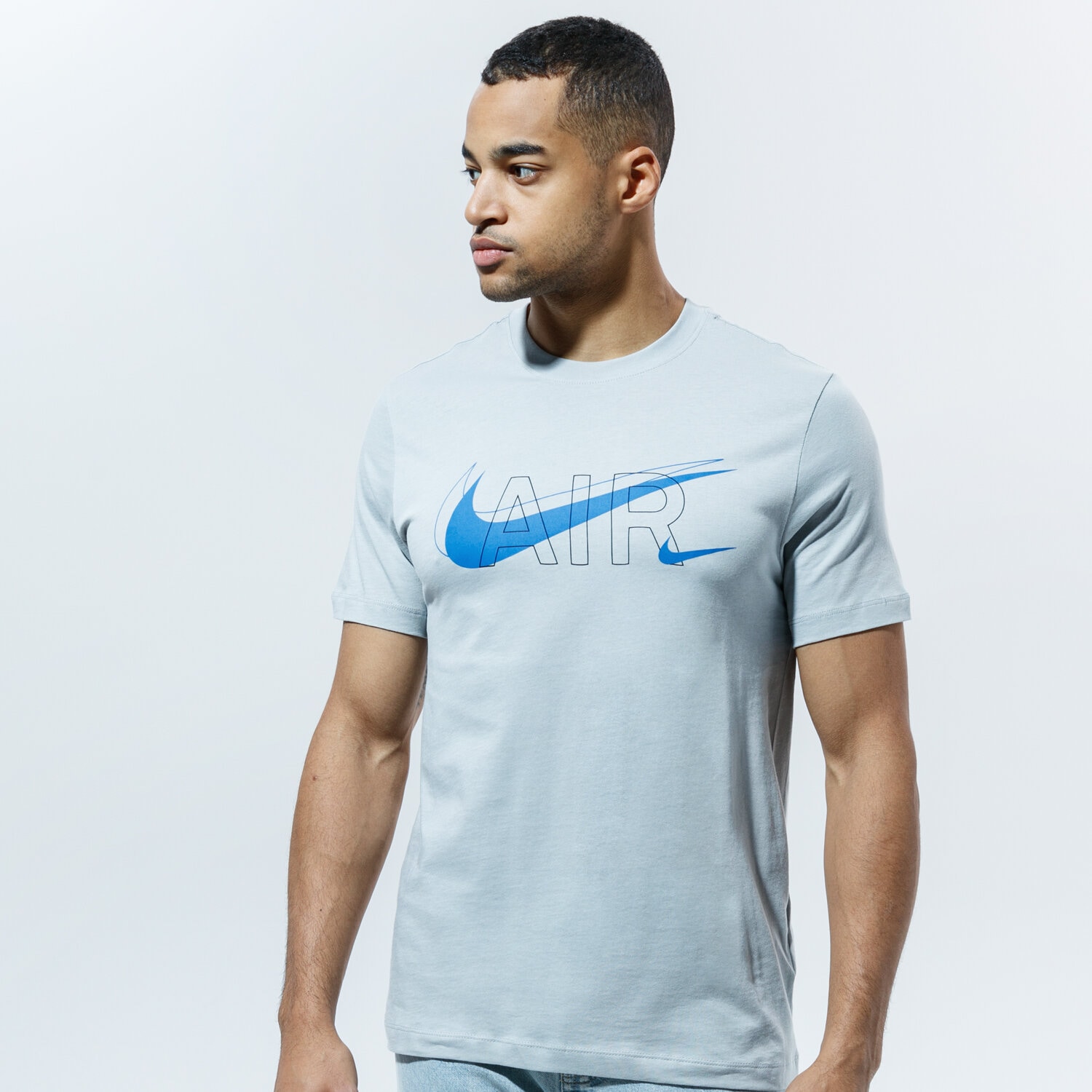Koszulka, t-shirt sportowy męski NIKE T-SHIRT M NSW TEE AIR PRNT PACK DD9702-077 SZARY