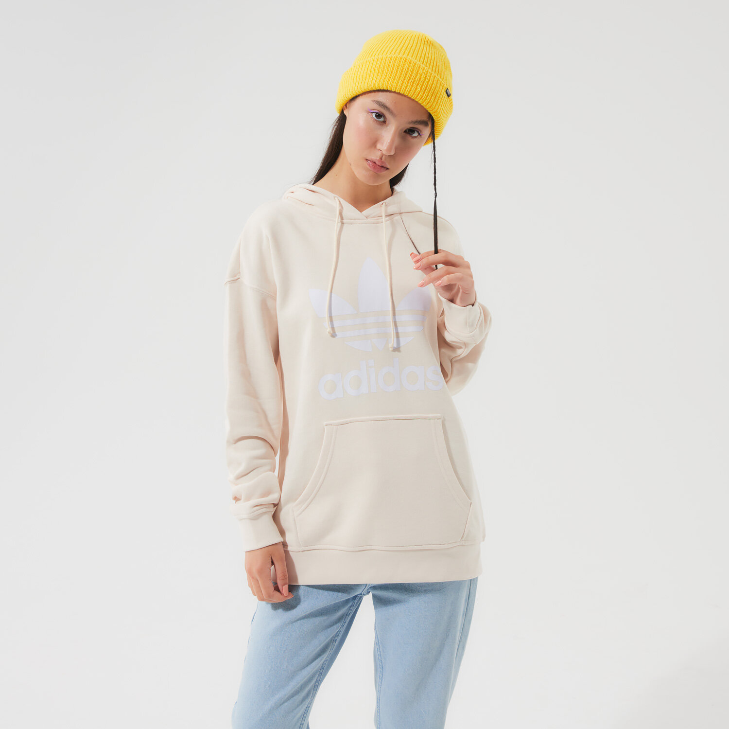 Bluza damska ADIDAS BLUZA Z KAPTUREM TRF HOODIE H33586 BEŻOWY