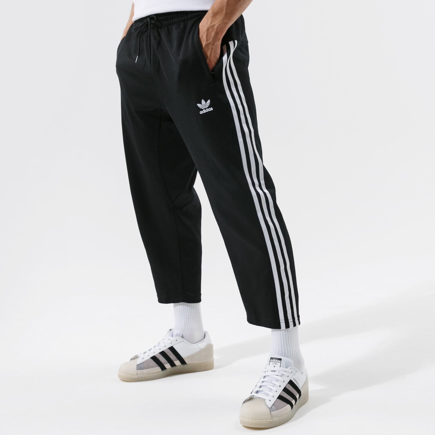 Spodnie sportowe męskie ADIDAS SPODNIE 3-STRIPES 7/8 P H09121 CZARNY
