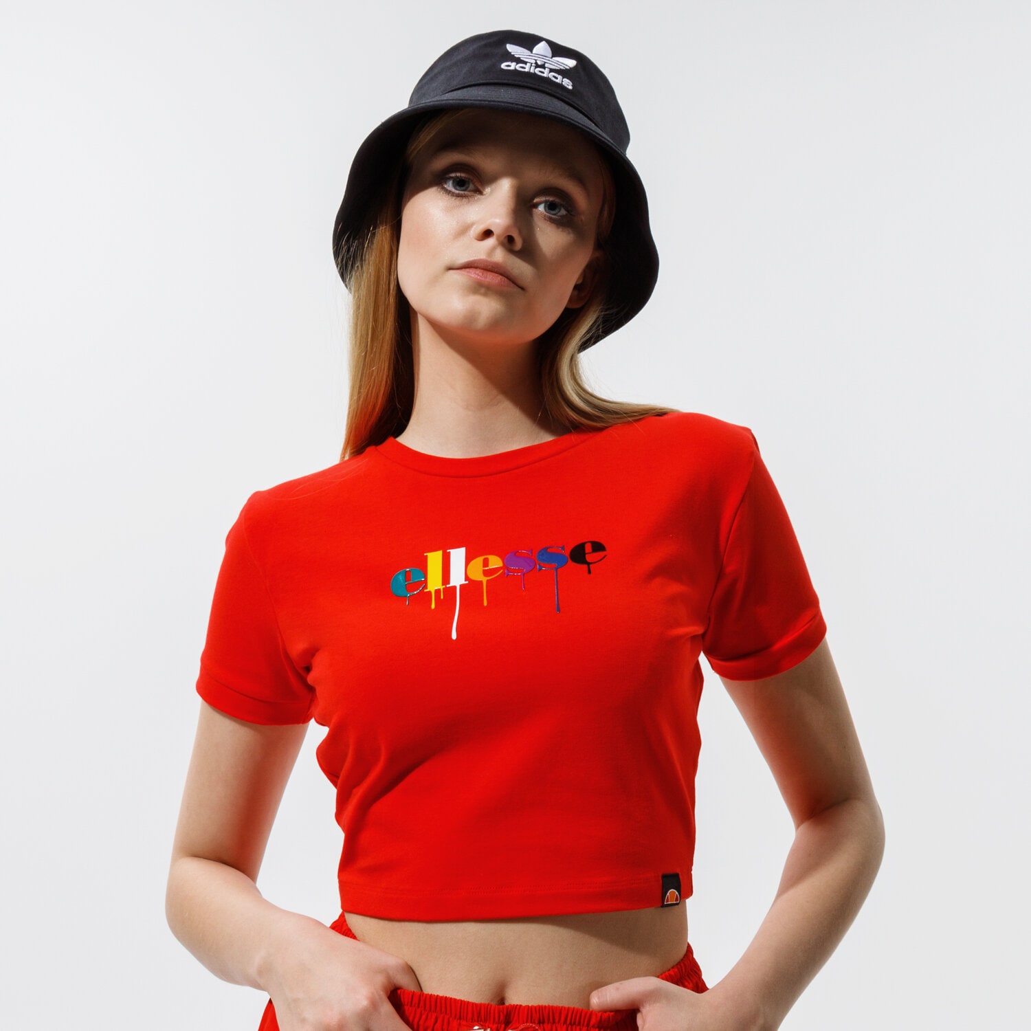 Koszulka, t-shirt damski ELLESSE T-SHIRT ROMANCIA CROP T-SHIRT RED SGI11087823 CZERWONY
