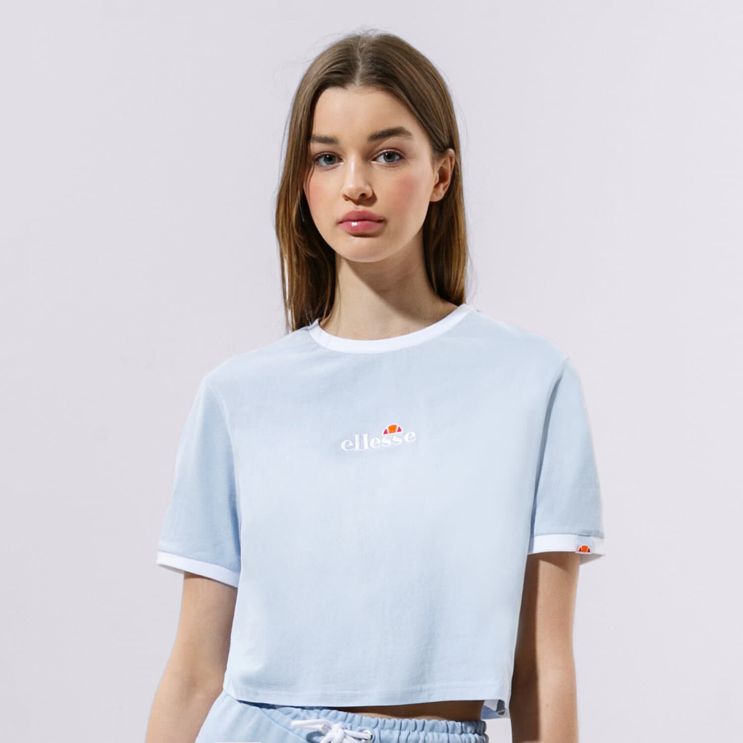 Koszulka, t-shirt damski ELLESSE T-SHIRT DERLA CROP T-SHIRT LBLUE SGJ11884426 NIEBIESKI