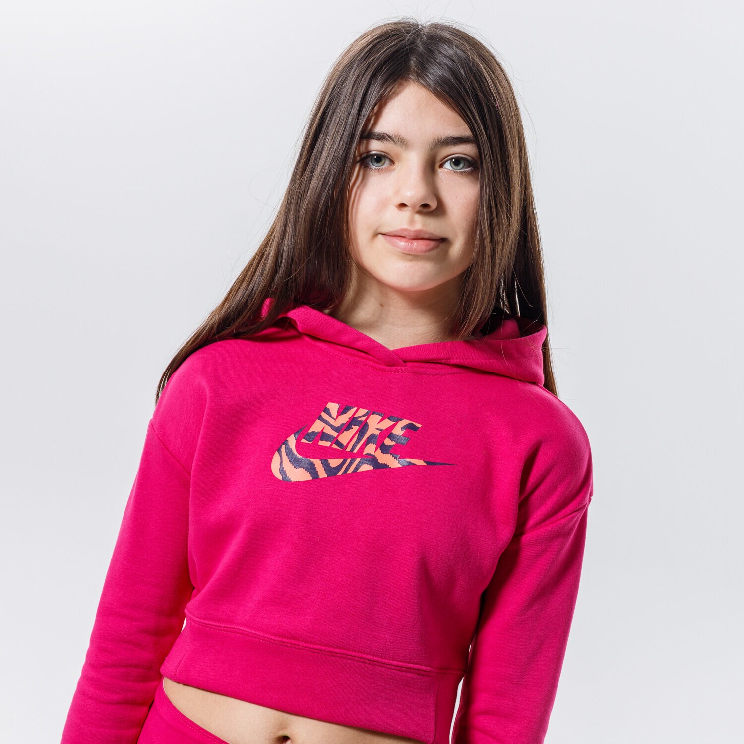 Sportowa bluza dziecięca NIKE BLUZA Z KAPTUREM SPORTSWEAR GIRL DC9763-615 RÓŻOWY