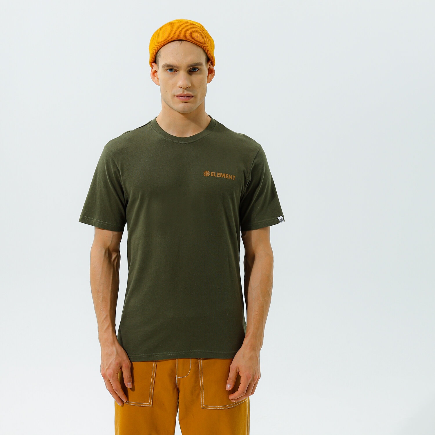 Koszulka, t-shirt sportowy męski ELEMENT T-SHIRT BLAZIN CHEST SS Z1SSI6531 KHAKI