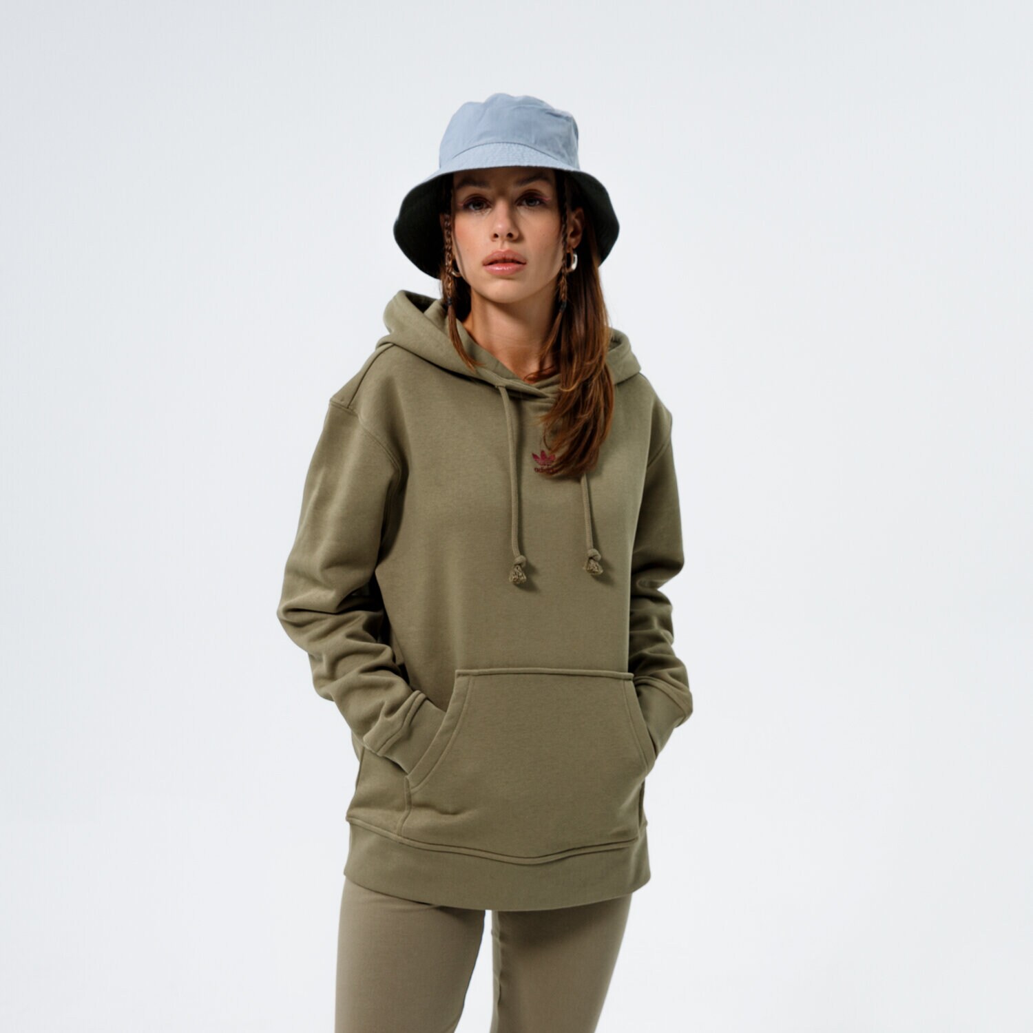 Bluza damska ADIDAS BLUZA Z KAPTUREM HOODIE H34727 KHAKI