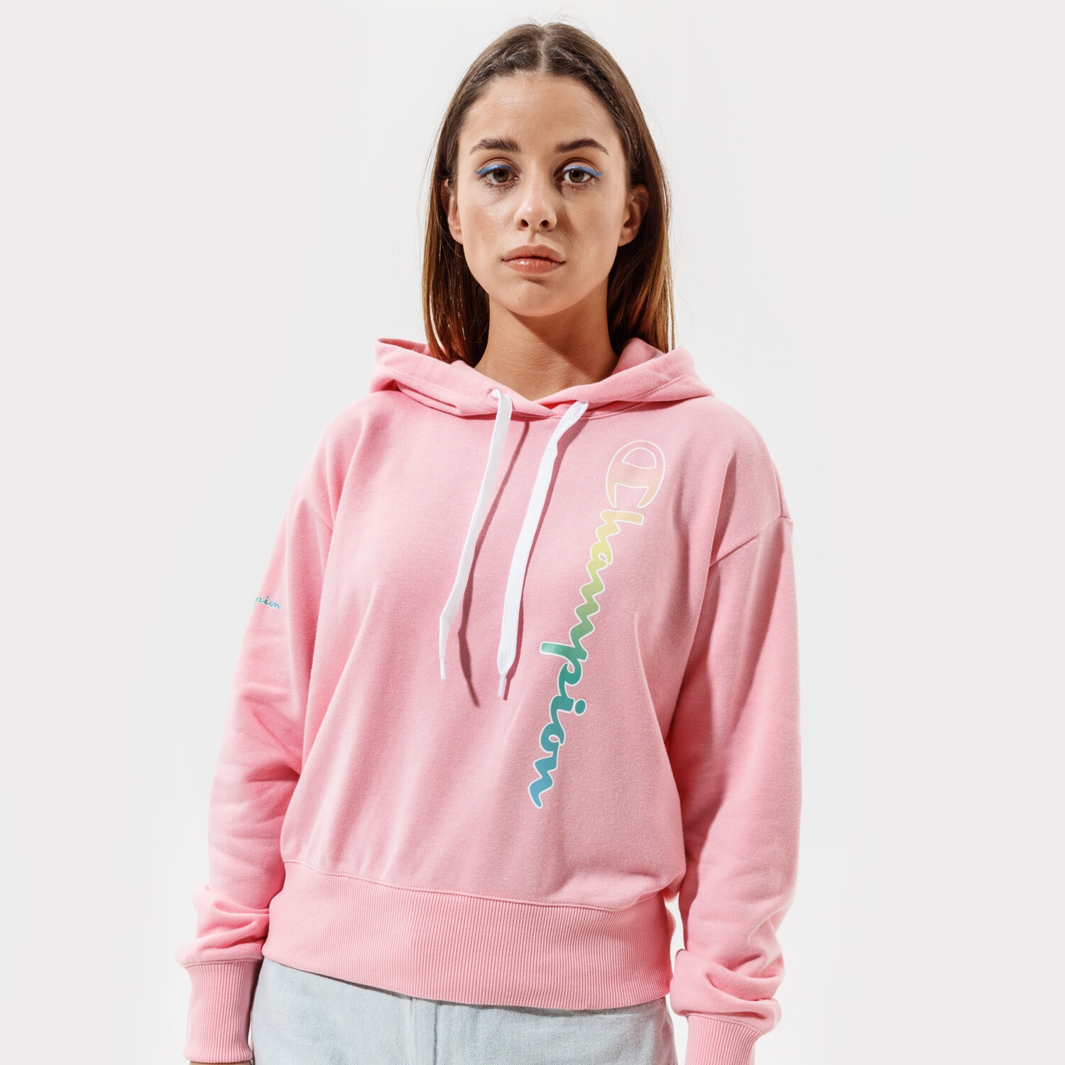 Bluza damska CHAMPION BLUZA Z KAPTUREM HOODED SWEATSHIRT 114076PS024 RÓŻOWY