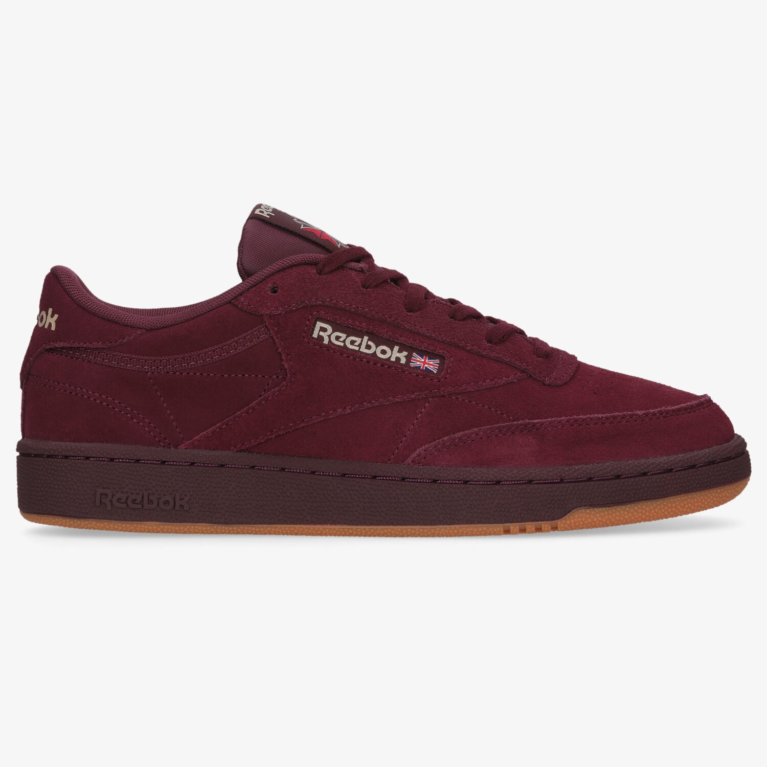 Buty sneakersy męskie REEBOK CLUB C 85 G57635 BORDOWY