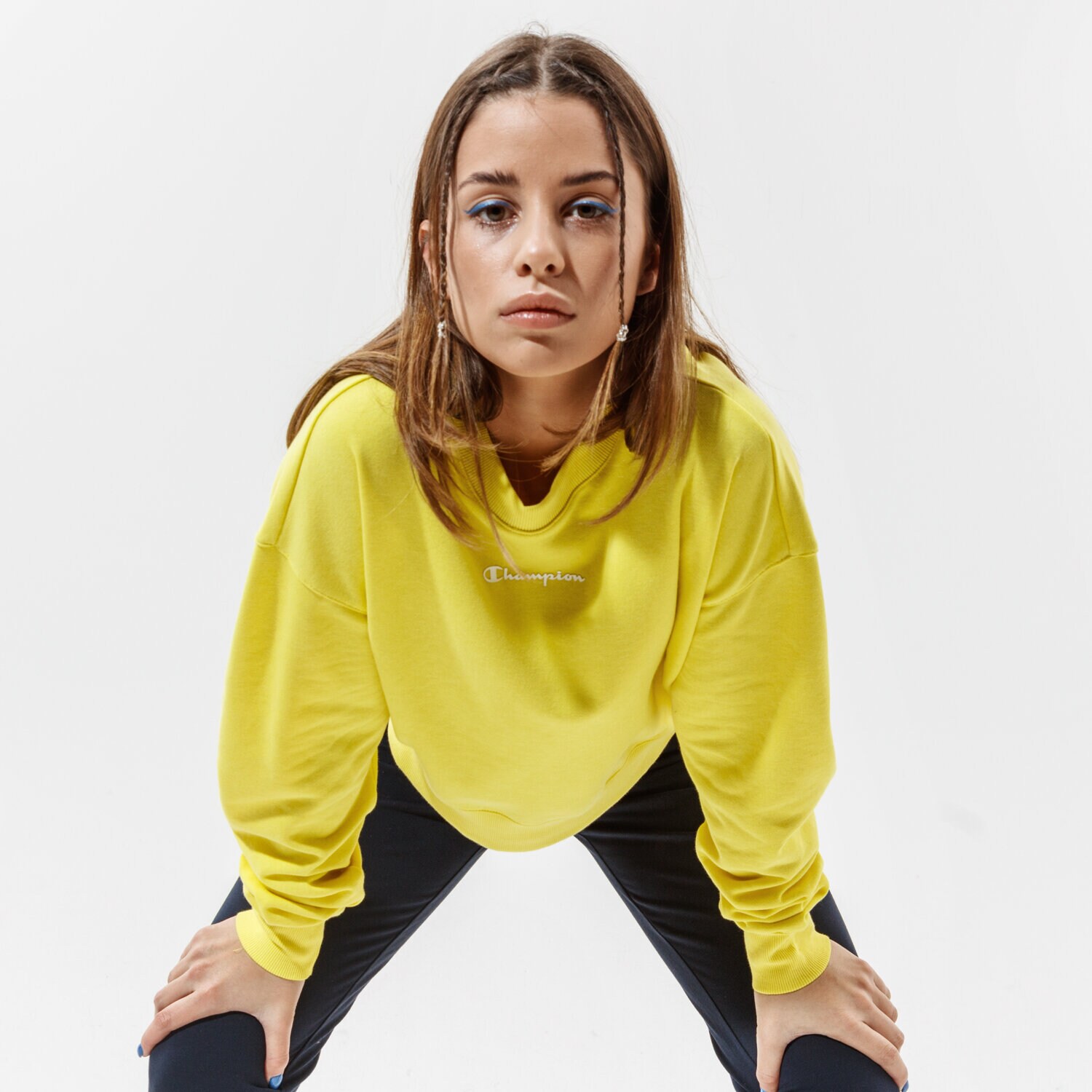 Bluza damska CHAMPION BLUZA CREWNECK SWEATSHIRT 112588YS021 ŻÓŁTY