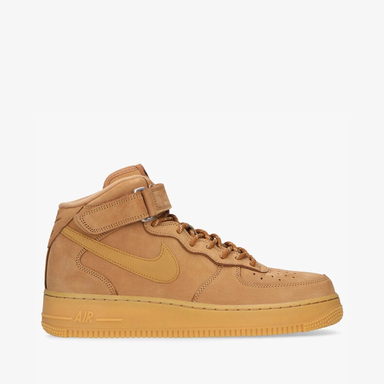 Buty sneakersy męskie NIKE AIR FORCE 1 MID '07 WB DJ9158-200 BRĄZOWY