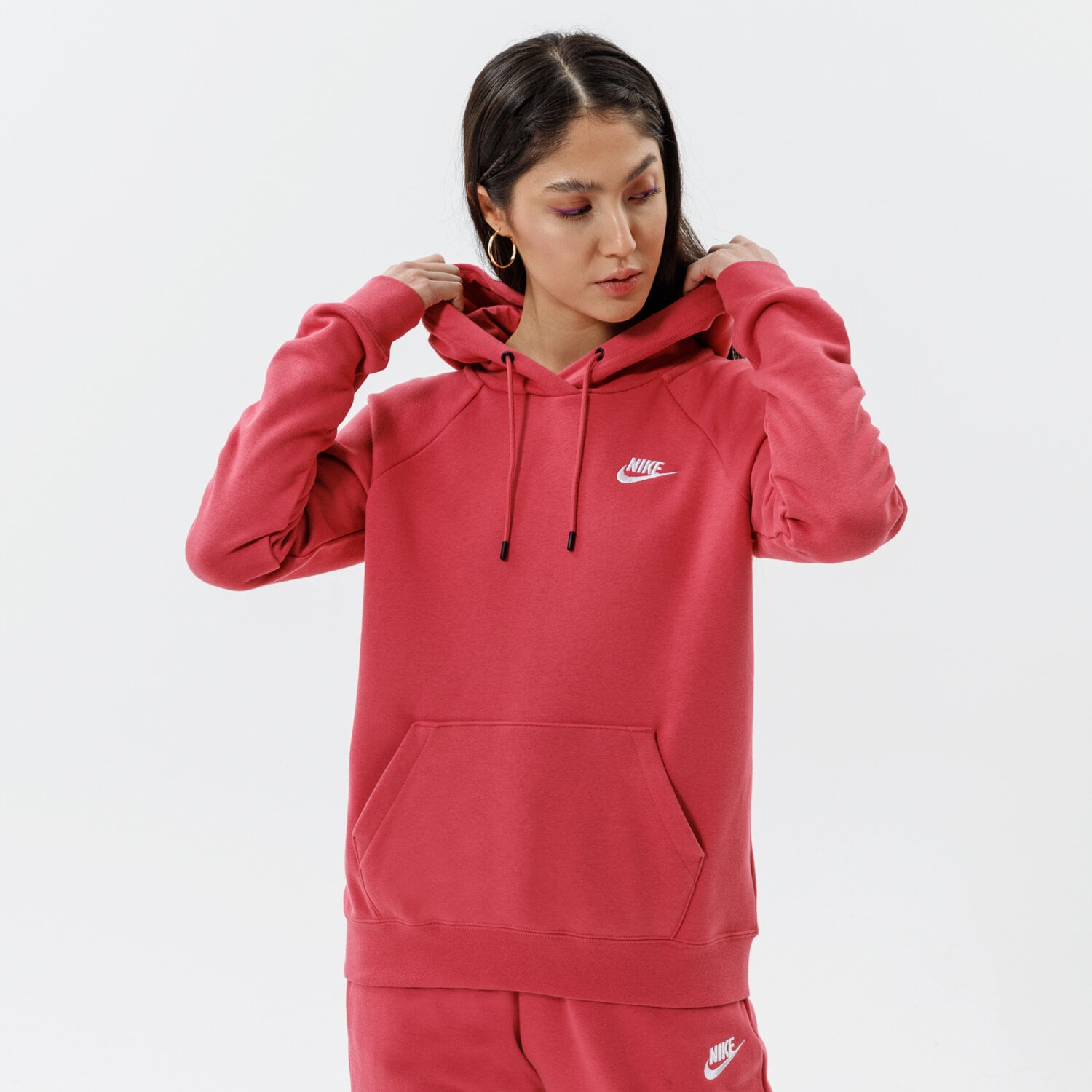 Bluza damska NIKE BLUZA Z KAPTUREM SPORTSWEAR ESSENTIAL BV4124-622 RÓŻOWY