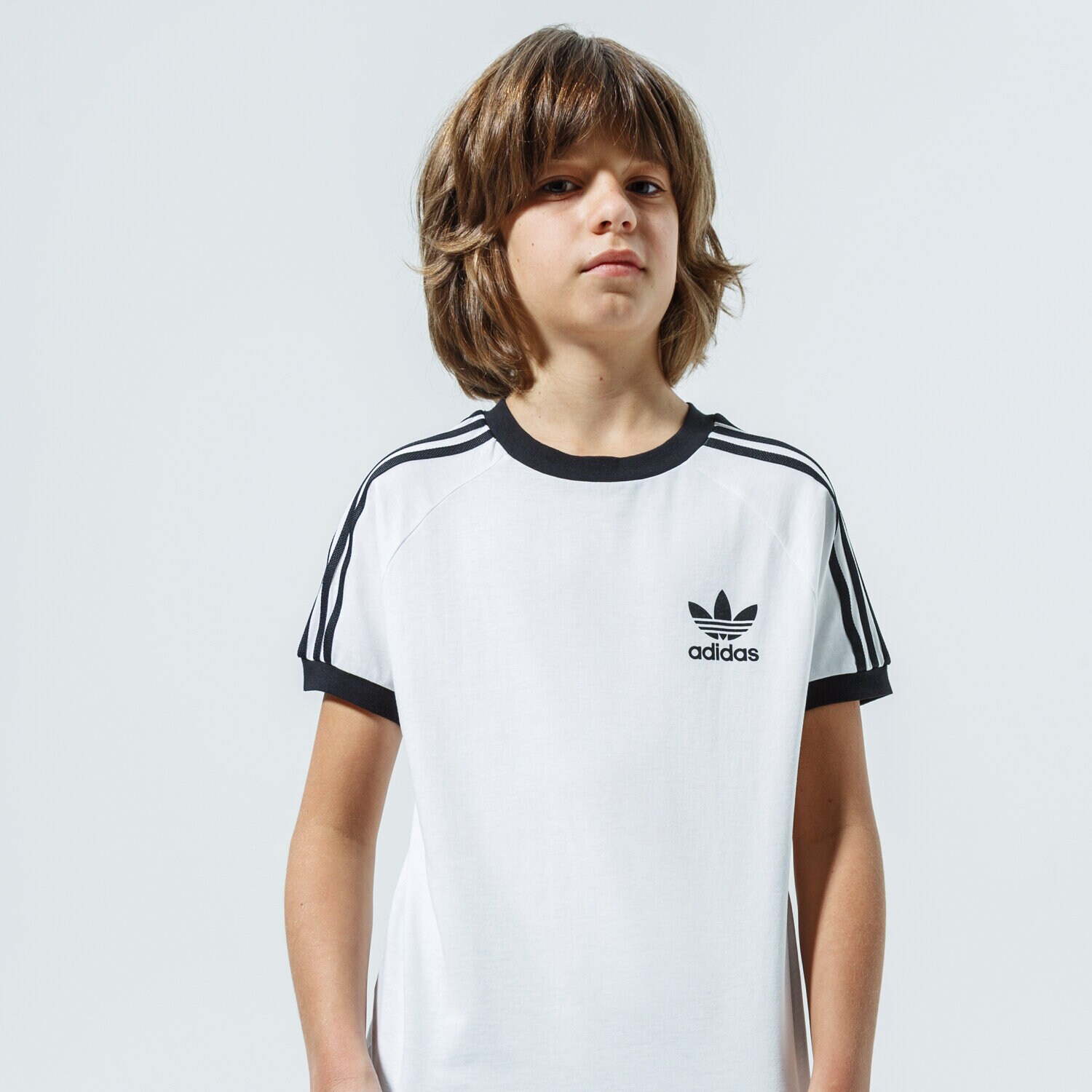 Koszulka, t-shirt dla dzieci ADIDAS T-SHIRT 3STRIPES TEE BOY DV2901 BIAŁY