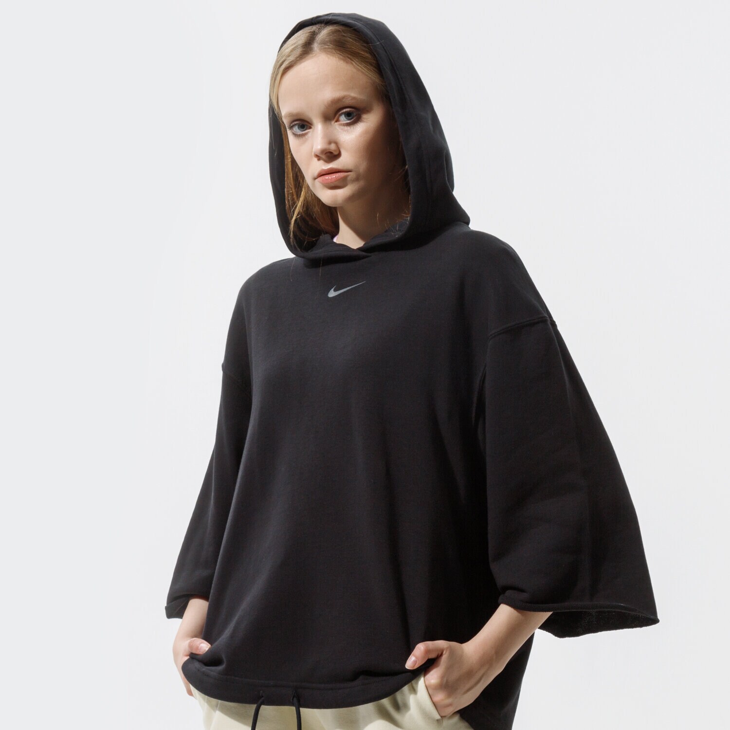 Bluza damska NIKE BLUZA Z KAPTUREM W NSW ICN CLSH SS HOODIE FT CZ9332-010 CZARNY
