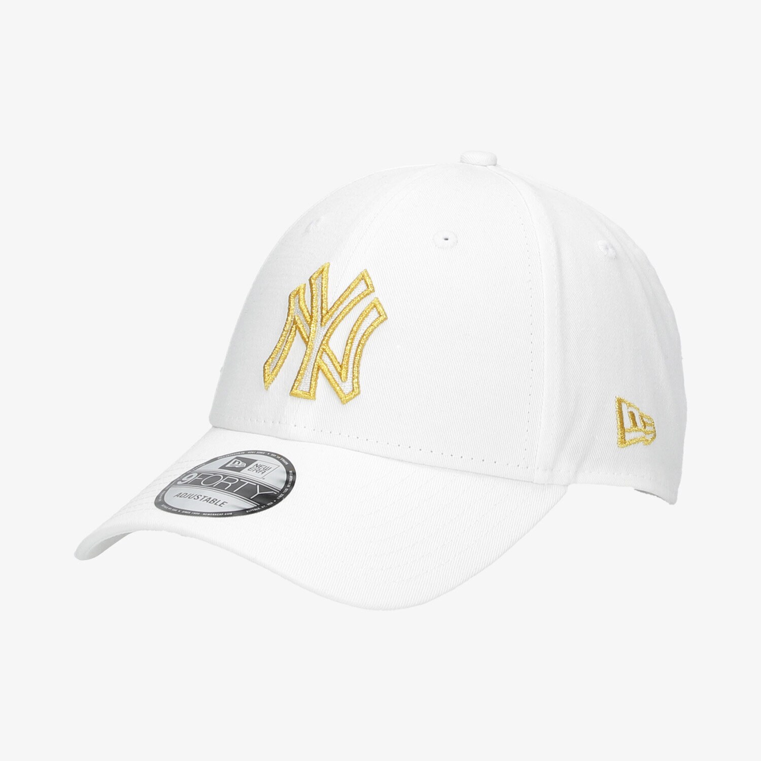 Czapka z daszkiem dla dzieci NEW ERA CZAPKA NE METALLIC LOGO 9FORTY NEYYAN WHI 60112673 BIAŁY