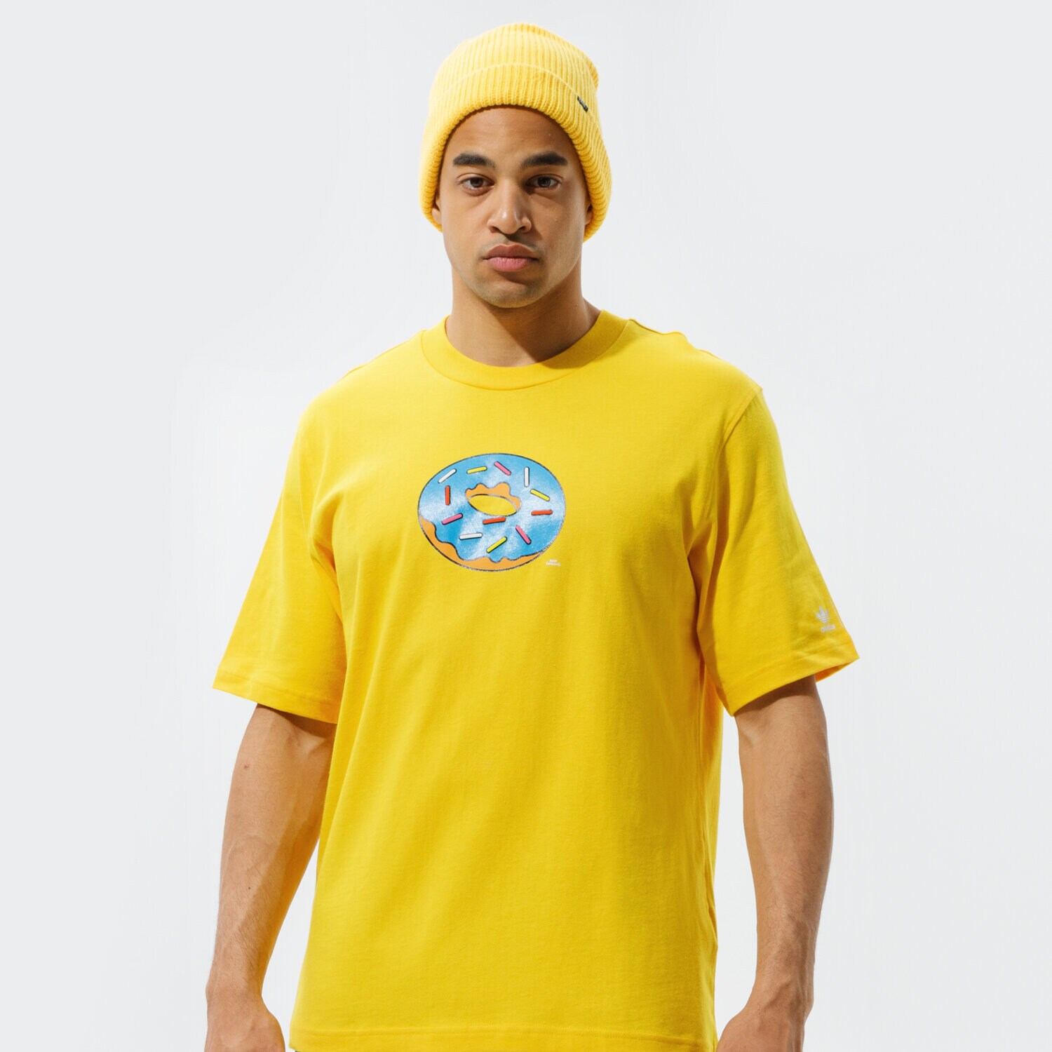 Koszulka, t-shirt sportowy męski ADIDAS T-SHIRT SIMPSONS DONUTS TEE HA5818 ŻÓŁTY