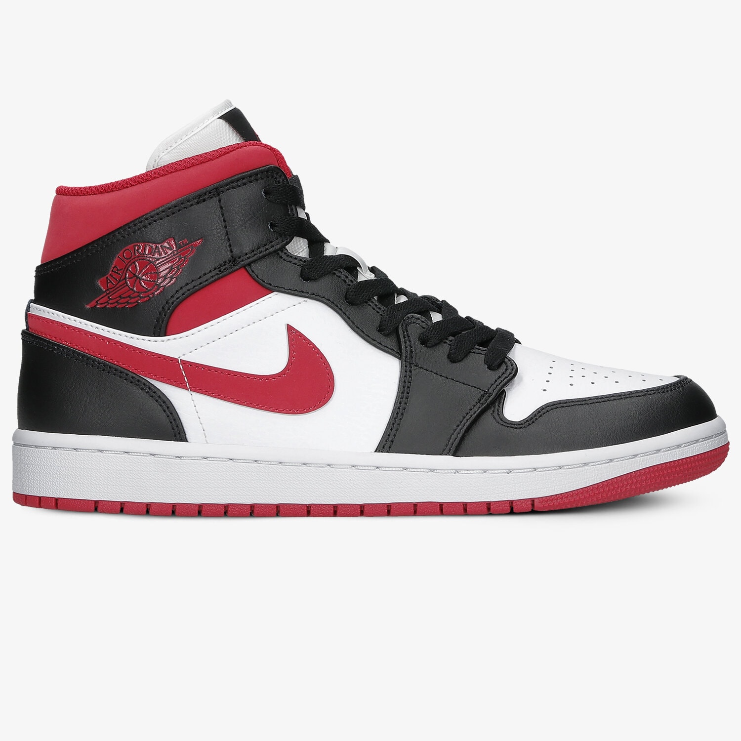 Buty sneakersy męskie AIR JORDAN 1 MID 554724-122 CZARNY