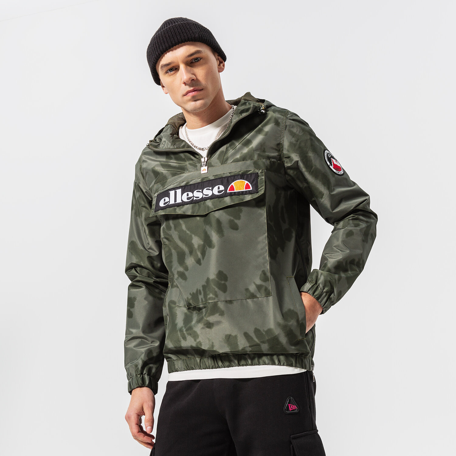 Kurtka zimowa męska ELLESSE KURTKA MONT 2 TIE DYE OH JACKET DGREEN SHL11374502 KHAKI