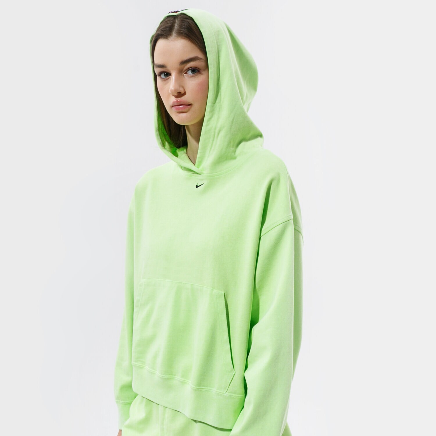 Bluza damska NIKE BLUZA Z KAPTUREM W NSW WASH HOODIE CZ9854-358 ZIELONY