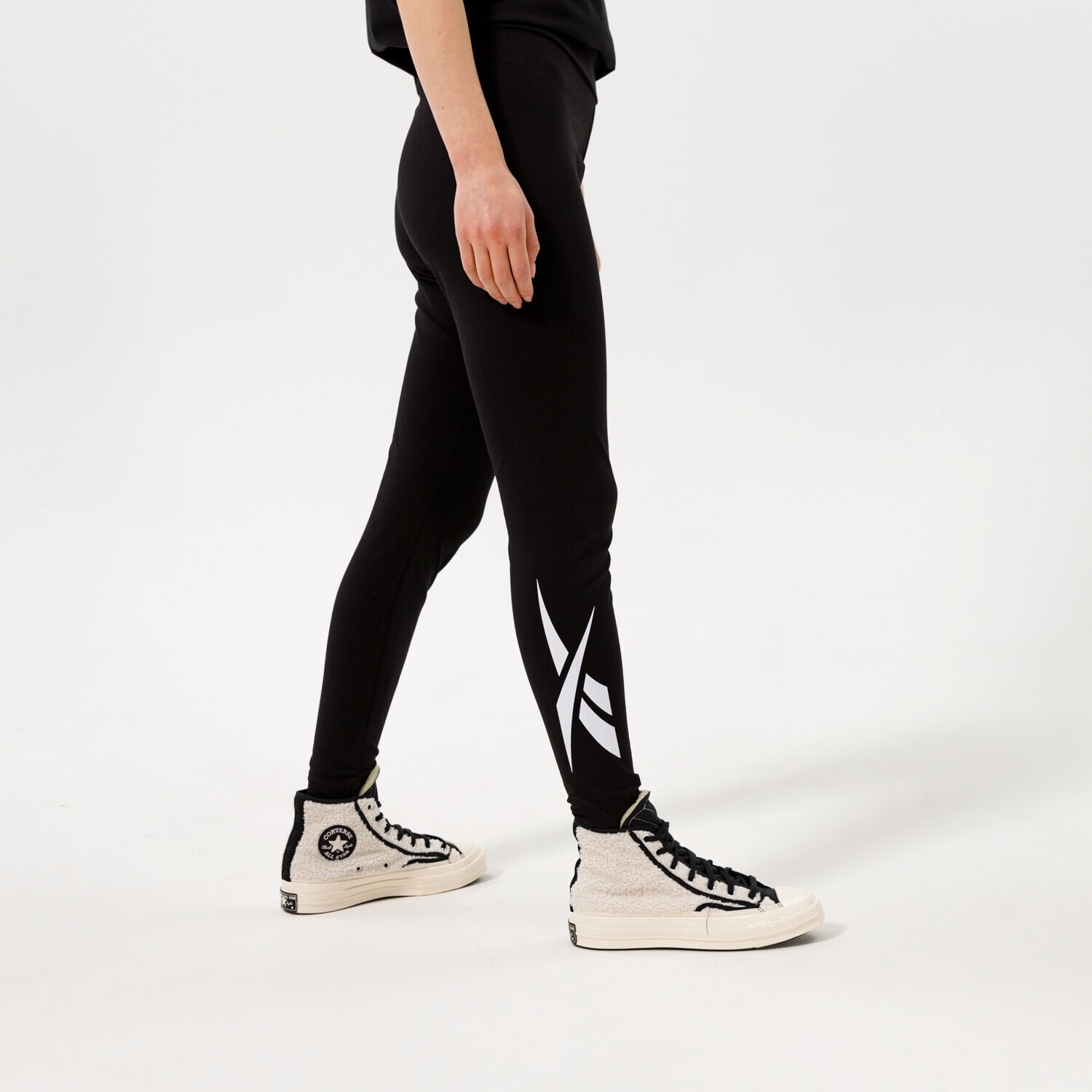 Spodnie sportowe damskie REEBOK SPODNIE CL PF LOGO LEGGING H41357 CZARNY