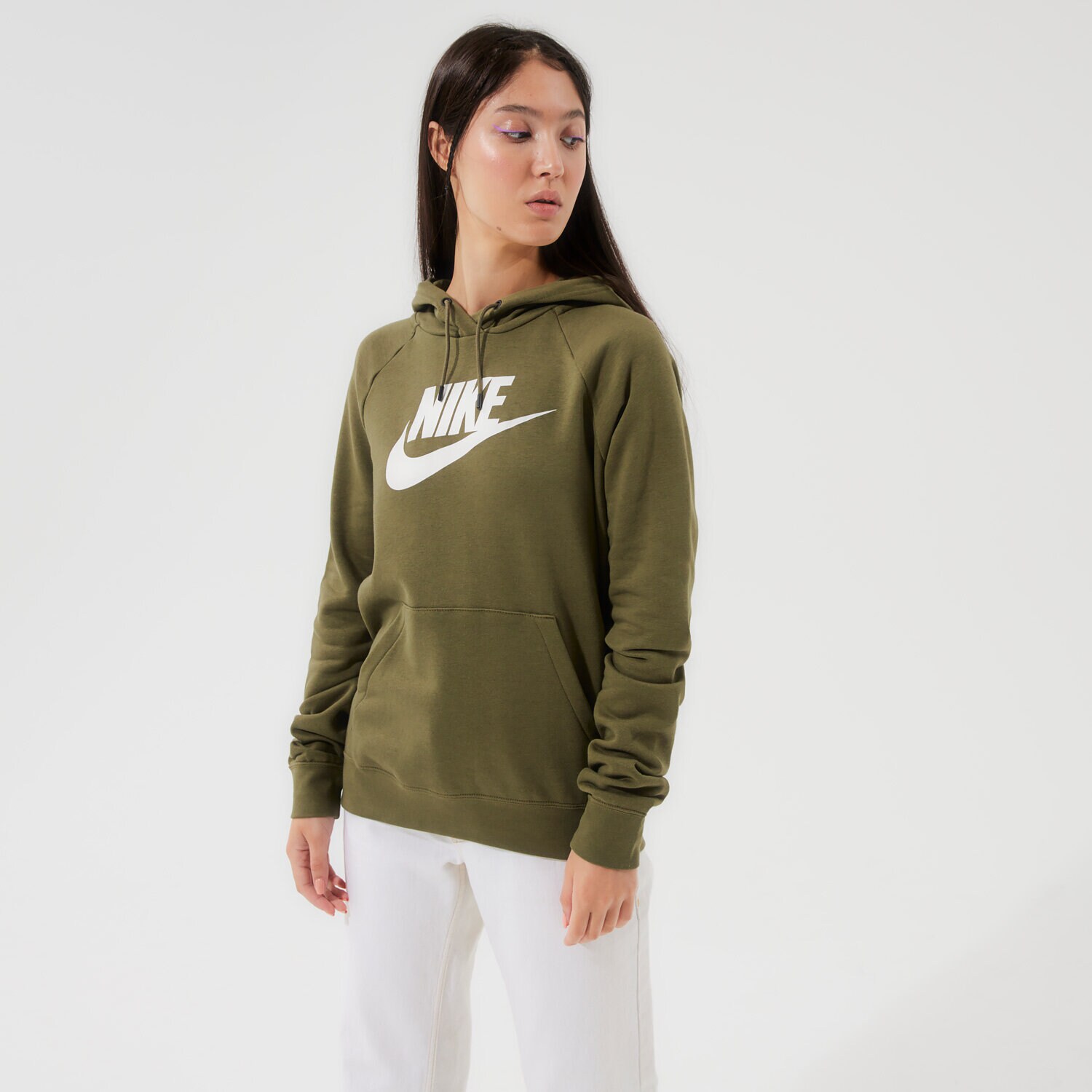 Bluza damska NIKE BLUZA Z KAPTUREM SPORTSWEAR ESSENTIAL BV4126-222 KHAKI