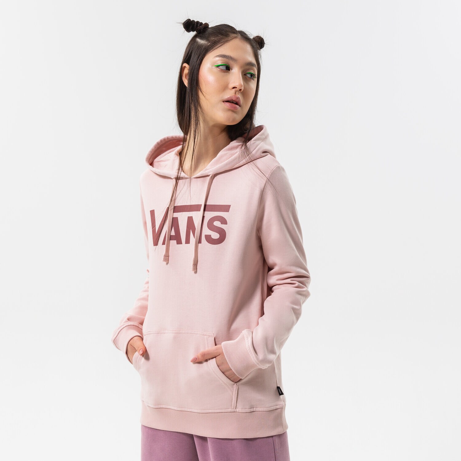 Bluza damska VANS BLUZA Z KAPTUREM WM CLASSIC V II HOODIE VN0A53OVYRR1 RÓŻOWY