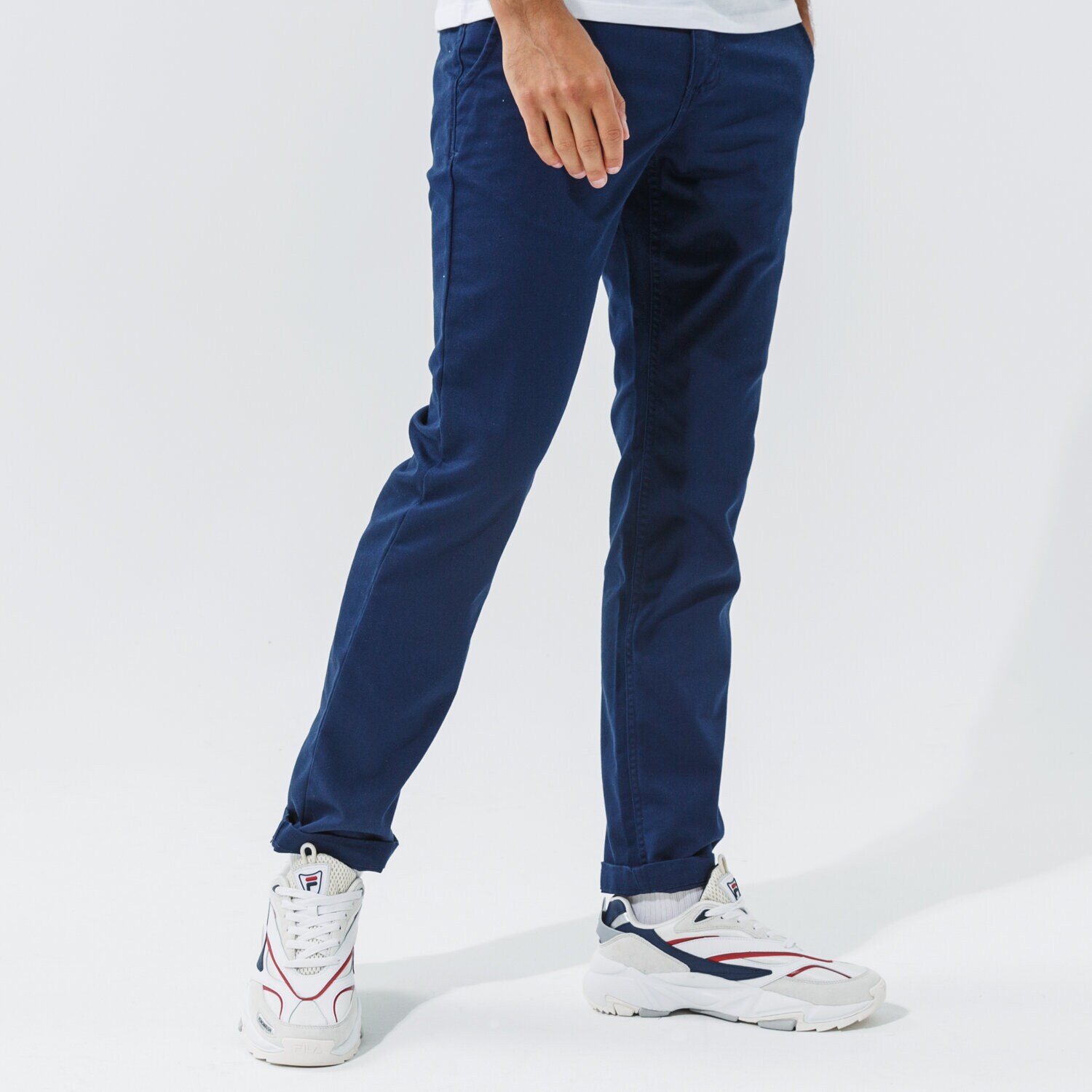 Spodnie sportowe męskie VANS SPODNIE AUTHENTIC CHINO SLIM PANT VN0A5FJ7LKZ1 GRANATOWY