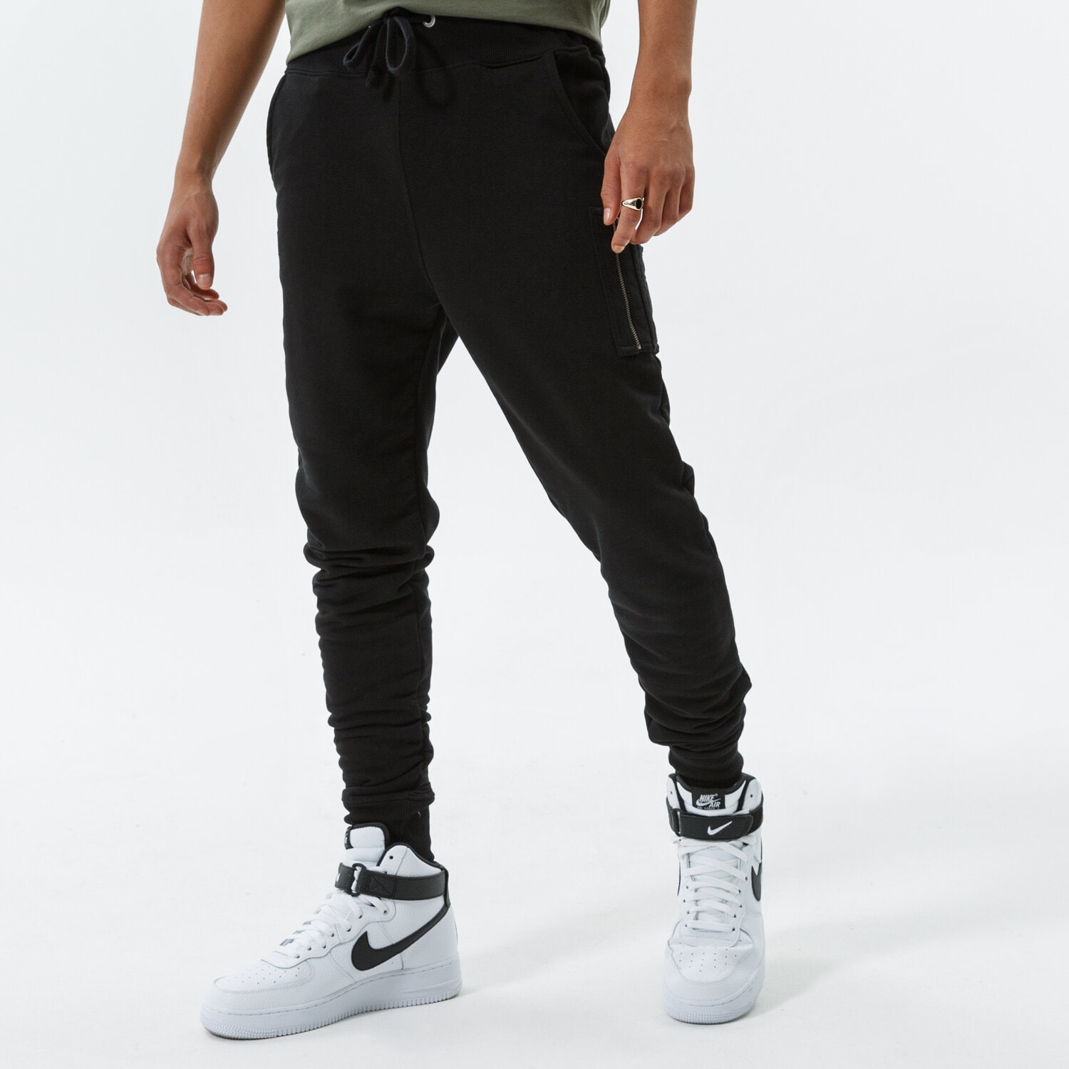 Spodnie sportowe męskie ALPHA INDUSTRIES SPODNIE X-FIT SLIM CARGO PANT 178333-03 CZARNY