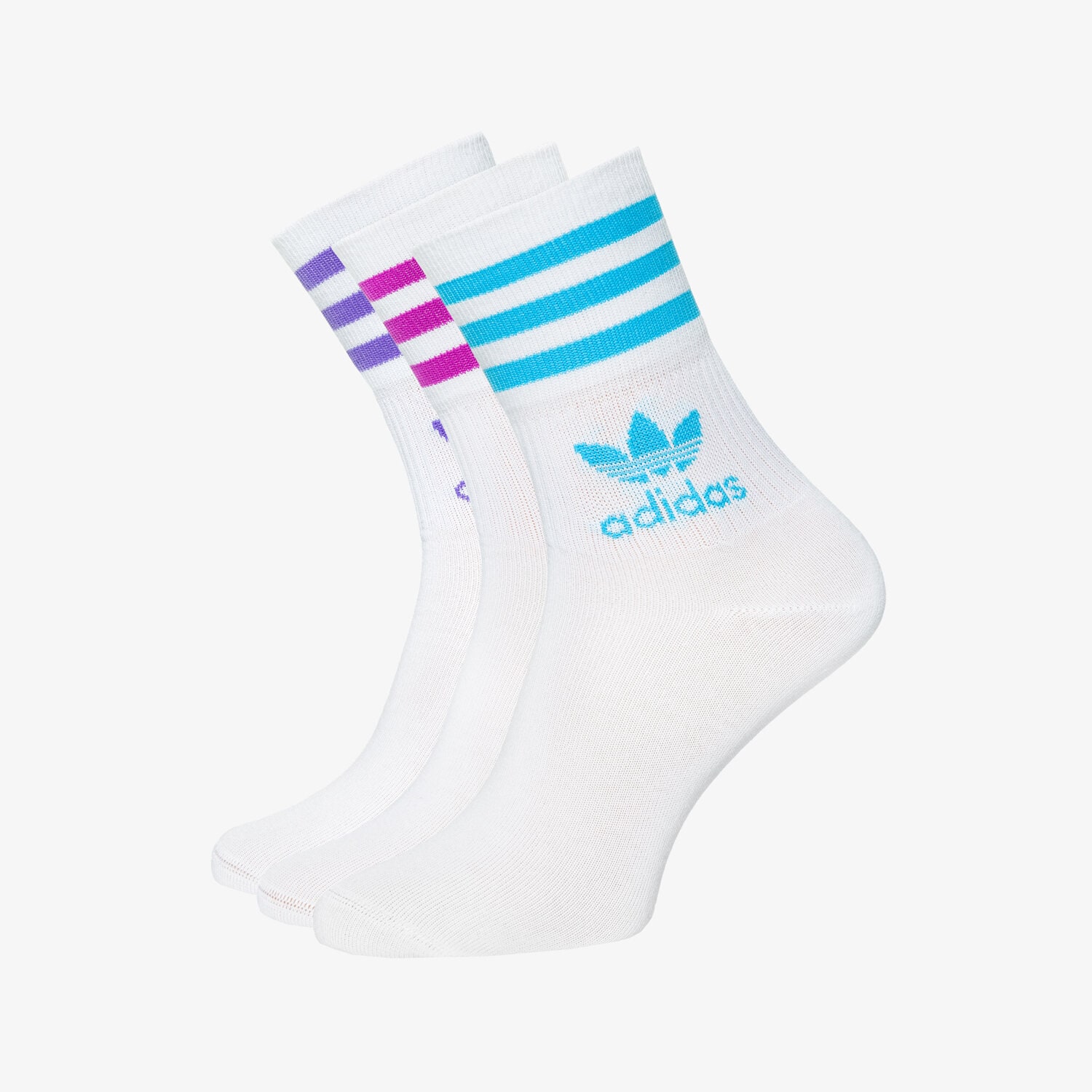 Skarpetki sportowe damskie ADIDAS MID CUT CREW SOCKS HC9551 BIAŁY