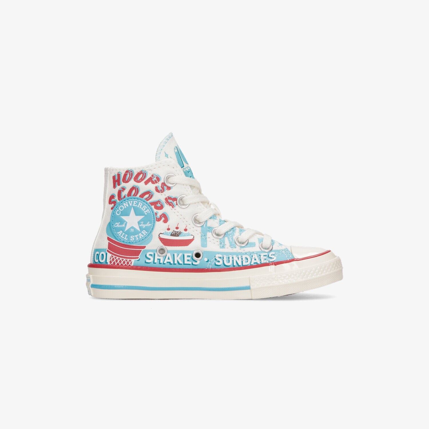 Buty sneakersy dla dzieci CONVERSE CHUCK 70 A00395C BIAŁY