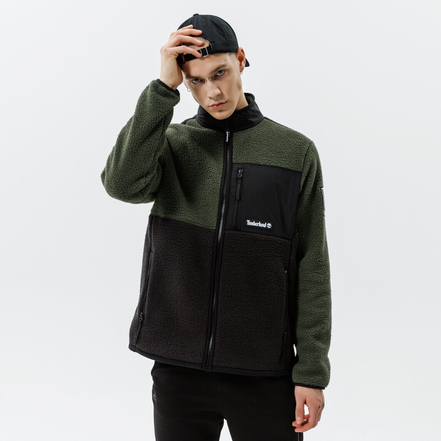 Kurtka zimowa męska TIMBERLAND KURTKA YC OUTDOOR ARCHIVE SHERPA FLEECE JACKET TB0A24A5W741 KHAKI