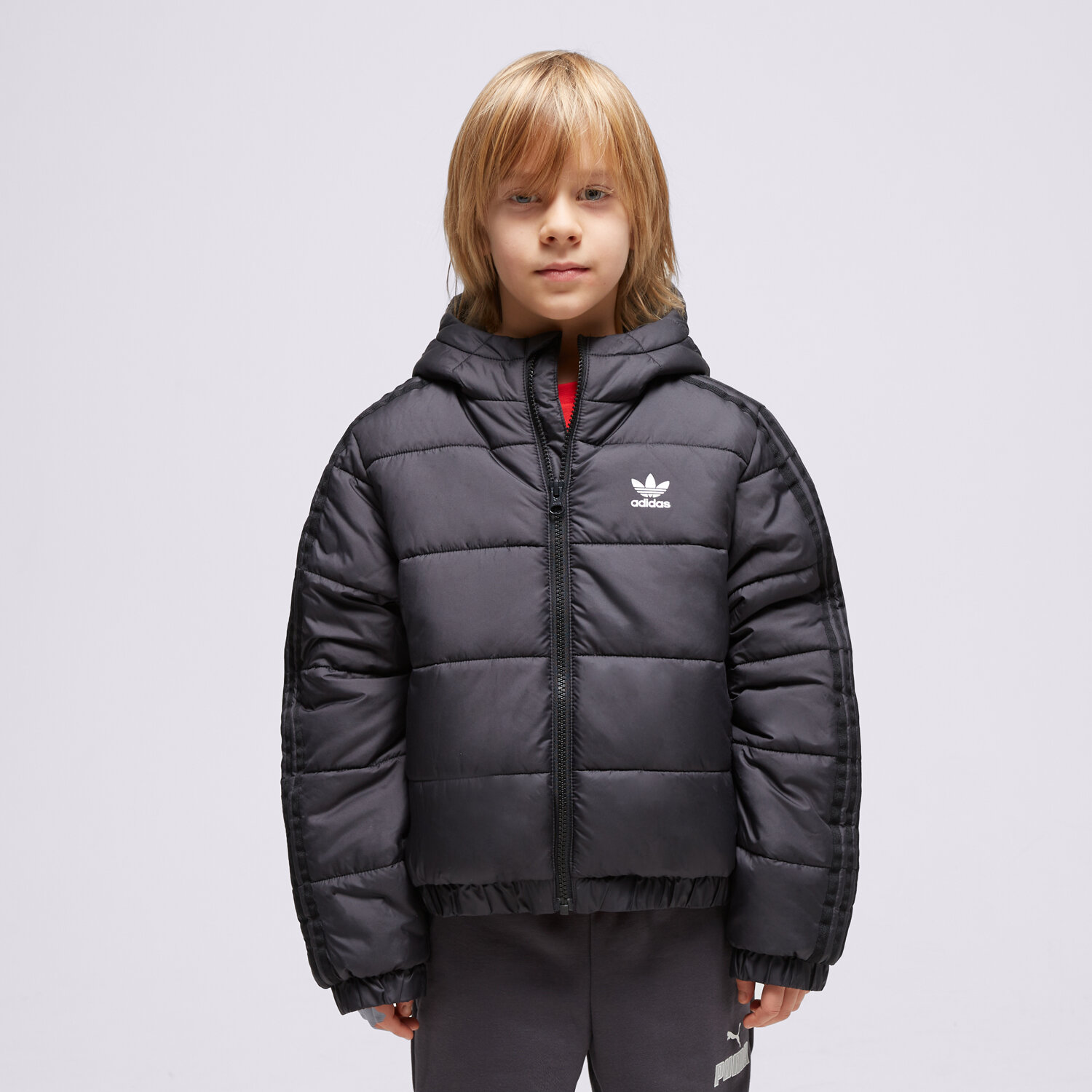 Dziecięca kurtka przejściowa (wiosenna/jesienna) ADIDAS GIRLS' CROPPED PADDED JACKET JUNIOR  H43927 CZARNY