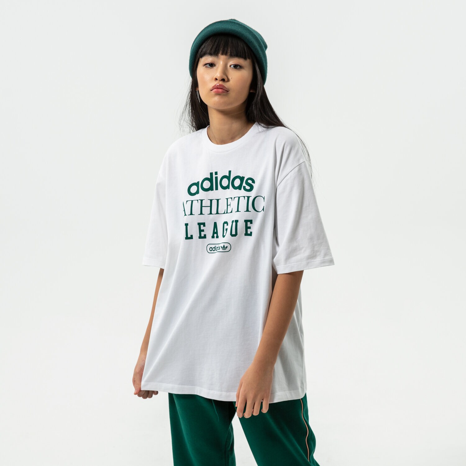 Koszulka, t-shirt damski ADIDAS T-SHIRT TEE HL0040 BIAŁY