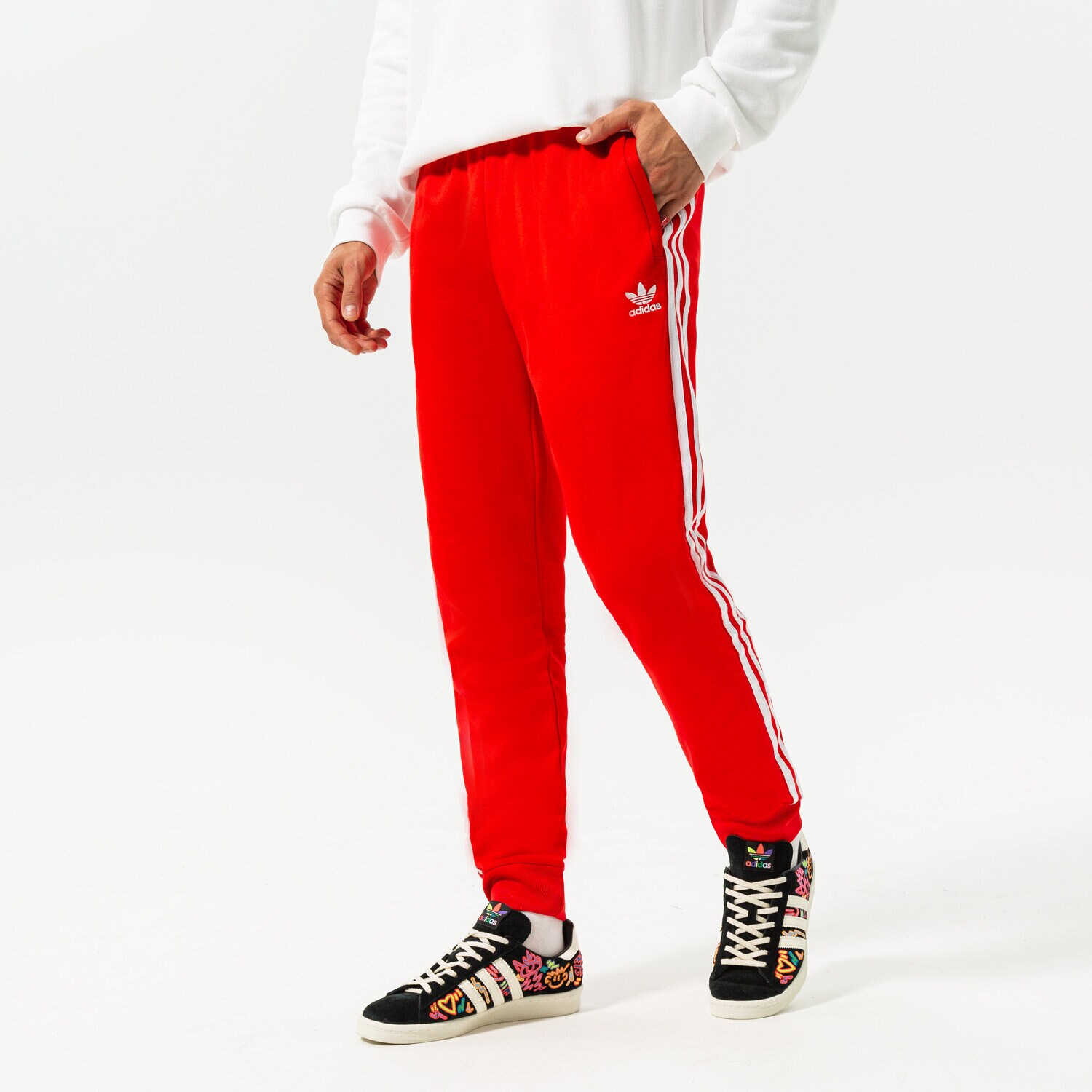 Spodnie sportowe męskie ADIDAS SS TRACK PANTS HF2134 CZERWONY