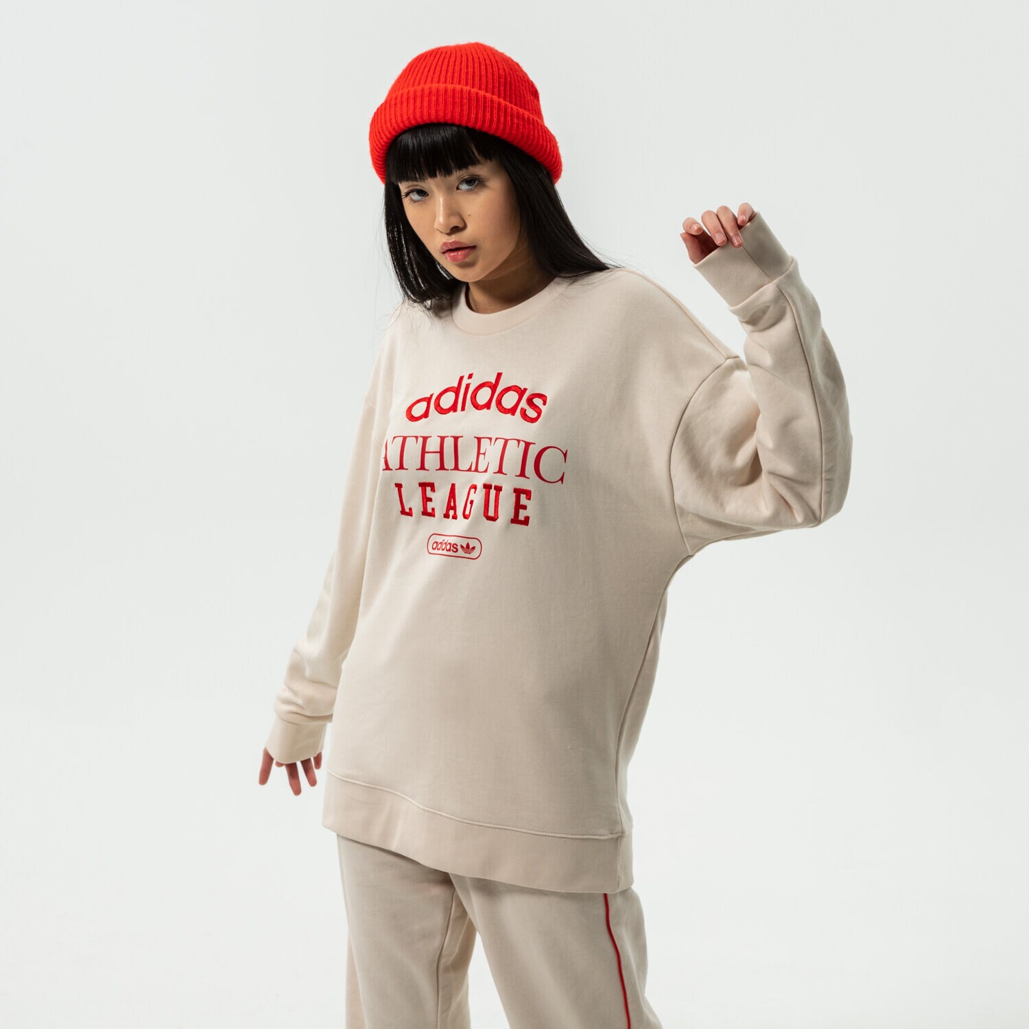 Bluza damska ADIDAS BLUZA CREW HL0048 BEŻOWY