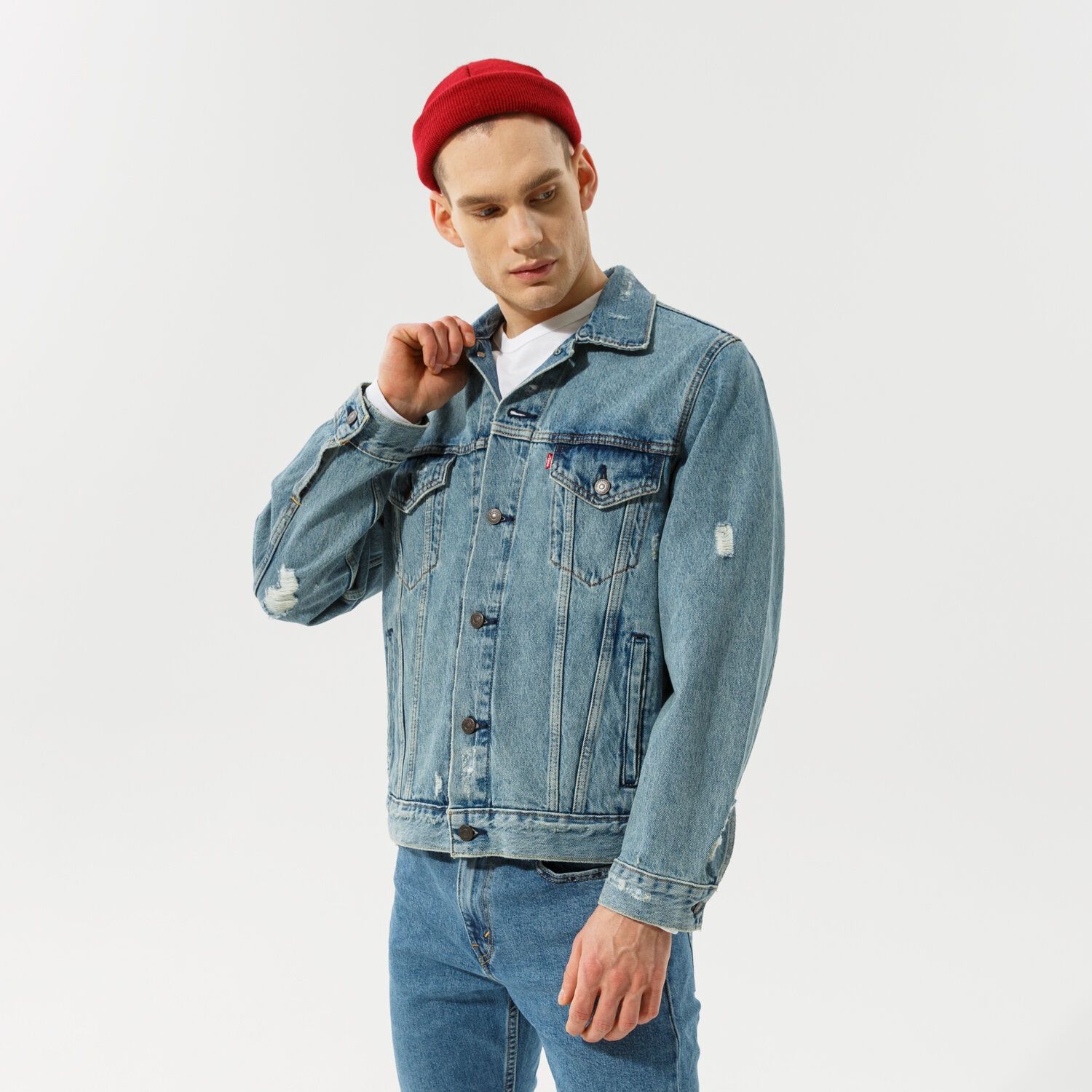 Kurtka wiosenna / jesienna męska LEVI'S KURTKA VINTAGE FIT TRUCKER JKT 85248-0013 NIEBIESKI
