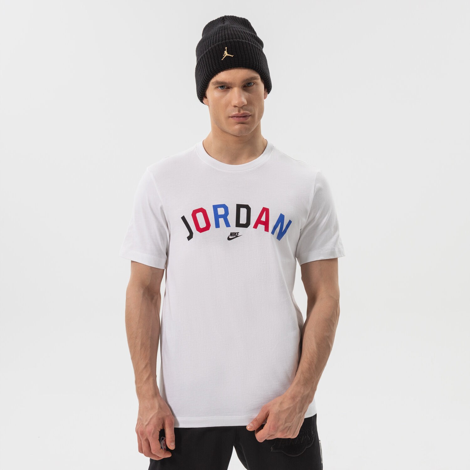 Koszulka, t-shirt sportowy męski JORDAN T-SHIRT M J SPRT DNA WDMK SS CREW DH8978-100 BIAŁY